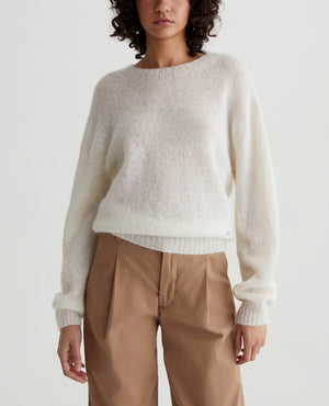 Morgan Crew Pearl White Womens Top Photo 1