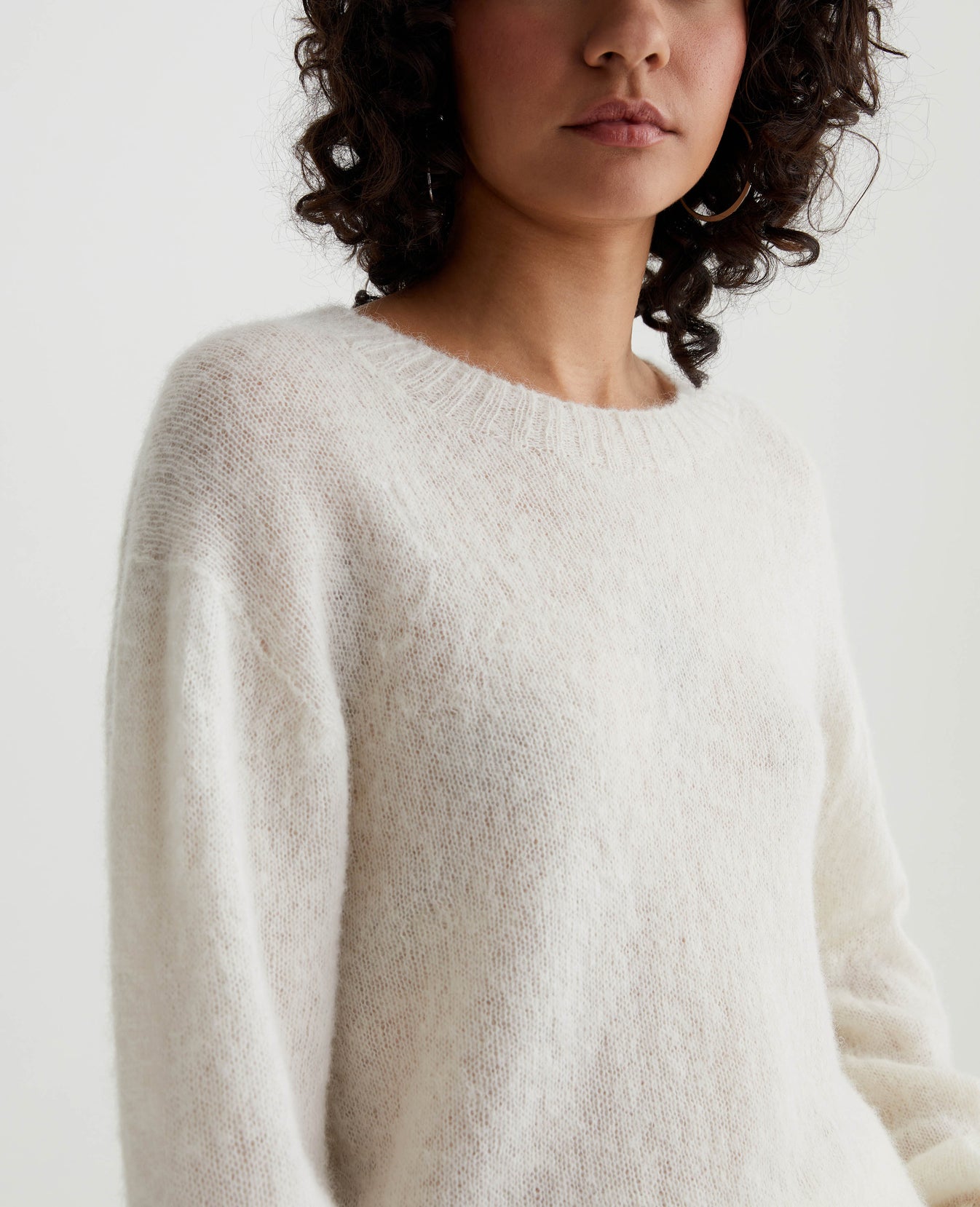 Morgan Crew Pearl White Womens Top Photo 3