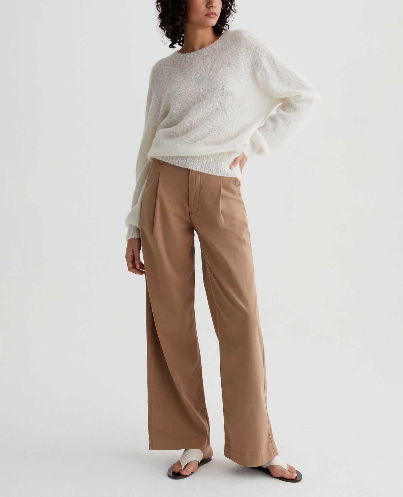 Morgan Crew Pearl White Womens Top Photo 4