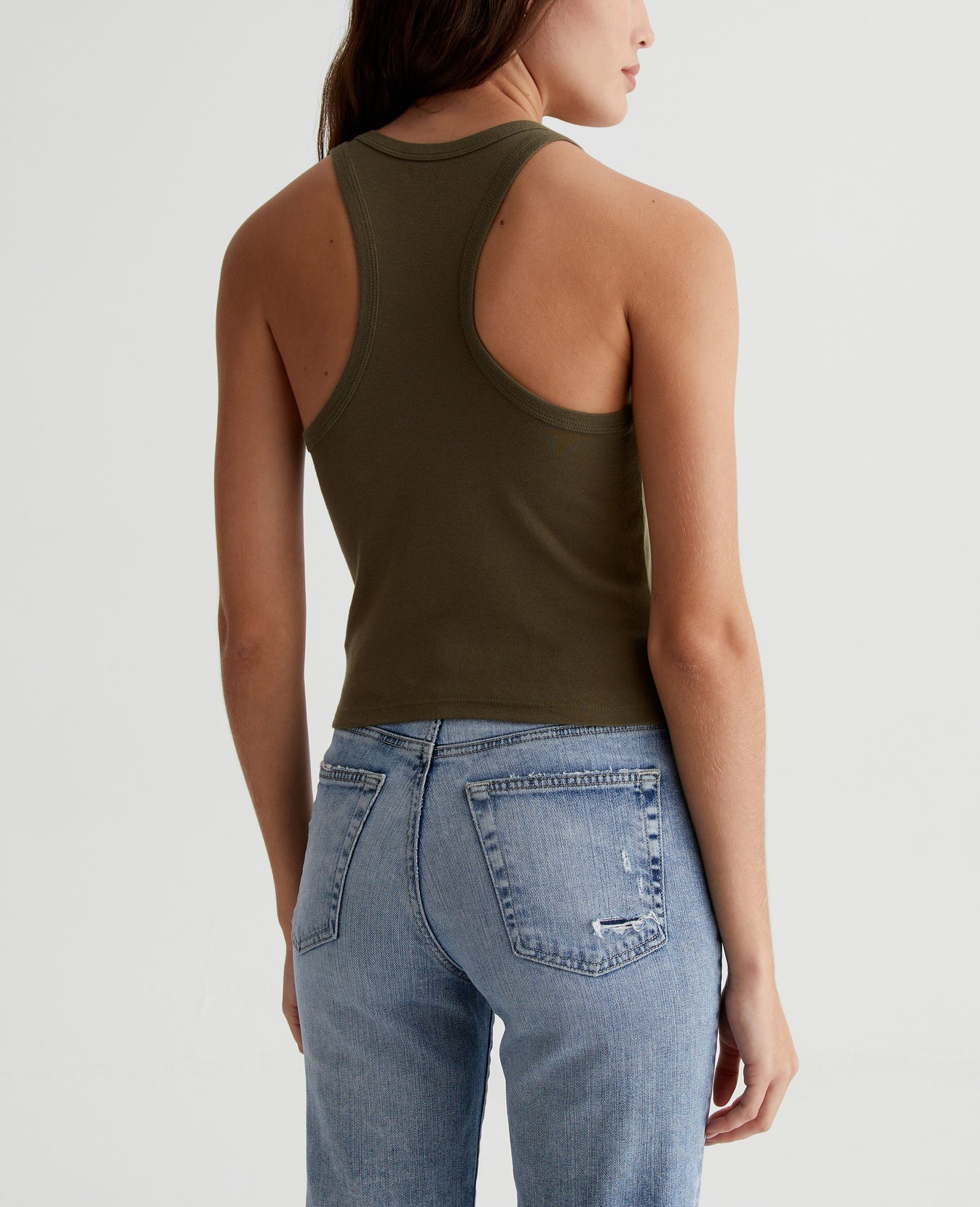 Olive Tank Shady Moss Womens Top Photo 6