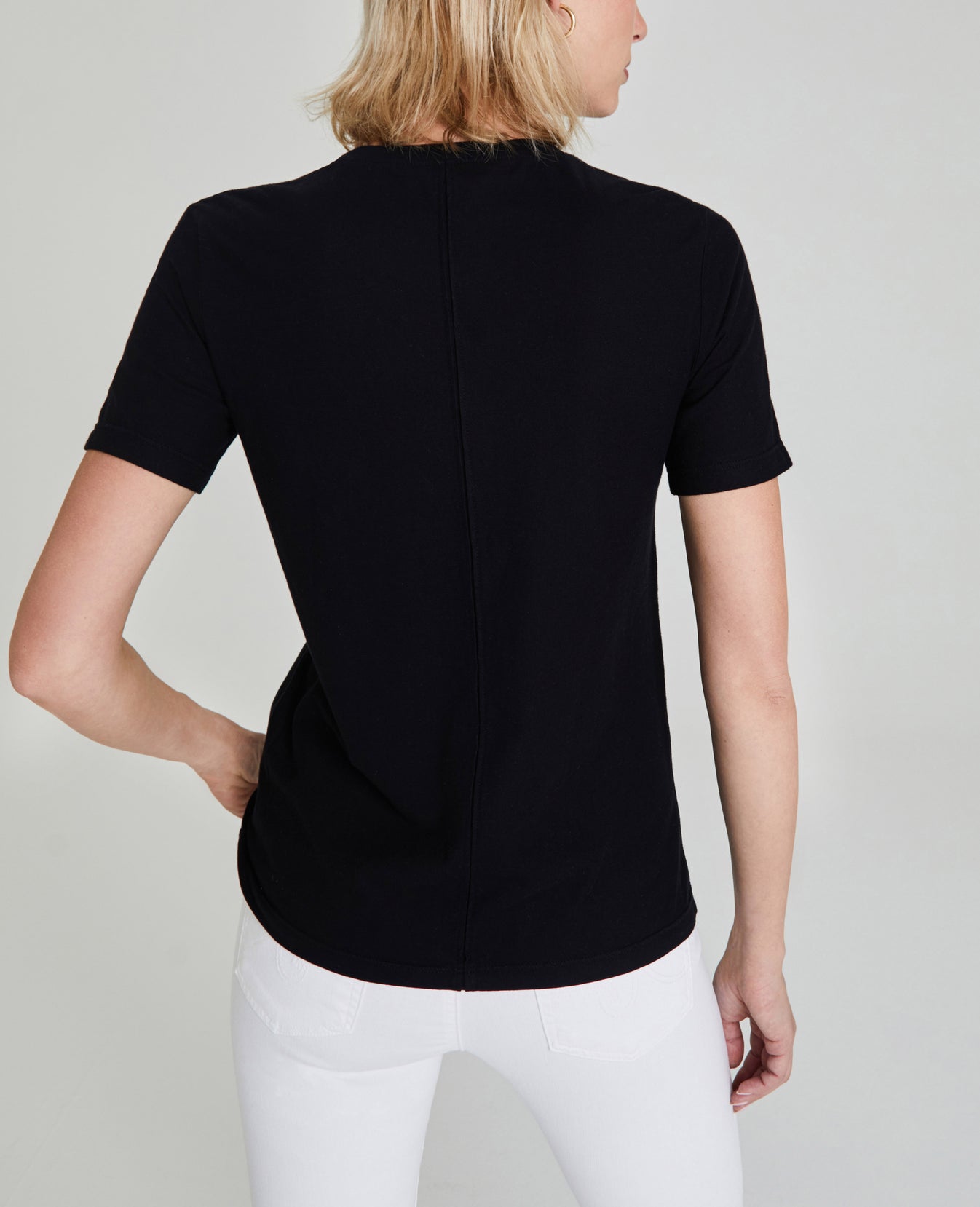 Gray Boy Tee True Black Slim Crew Neck Women Tops Photo 6