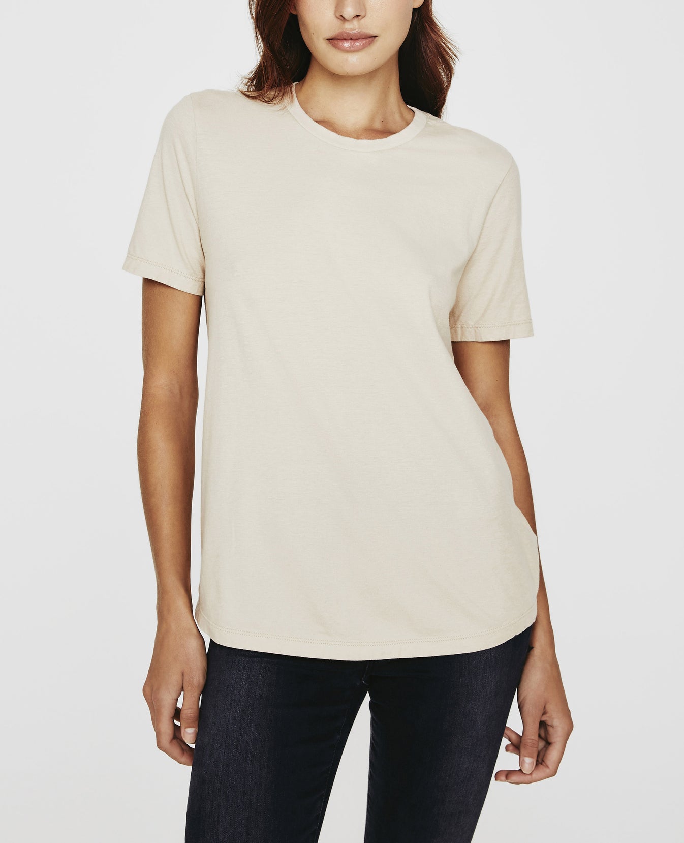 Gray Boy Tee Yuma Sand Slim Crew Neck Women Tops Photo 1