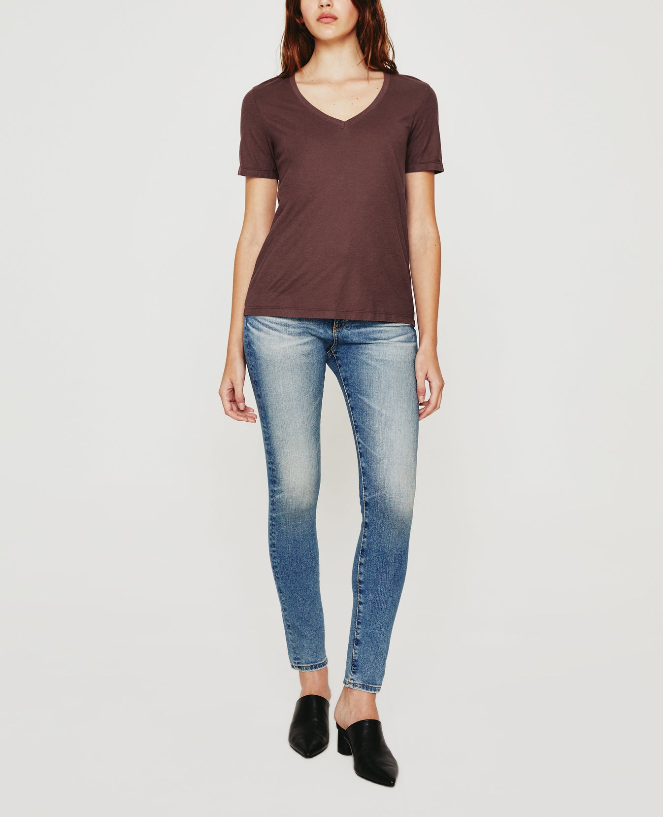 Jagger Vee Passionfruit Classic Fit V-Neck Tee Women Tops Photo 2