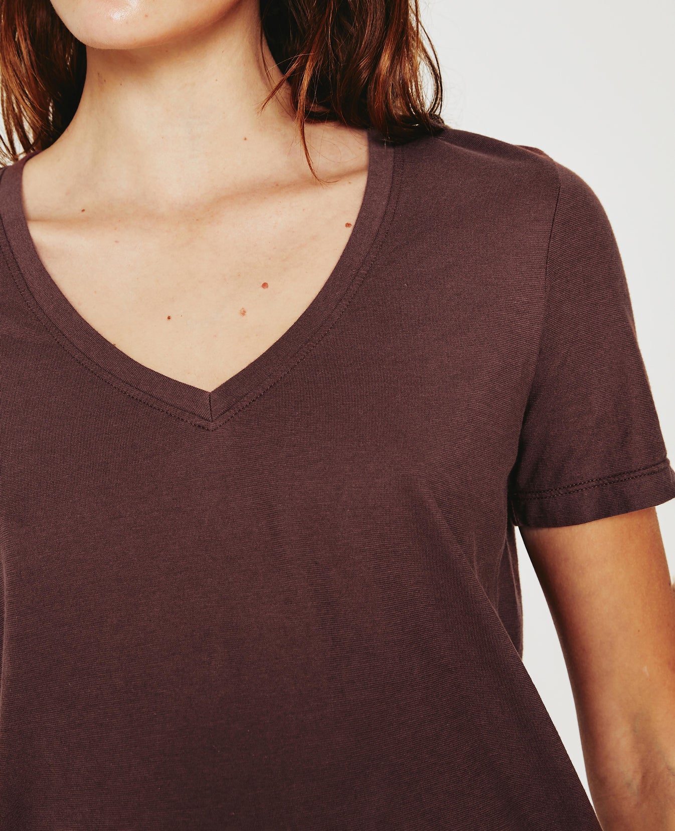 Jagger Vee Passionfruit Classic Fit V-Neck Tee Women Tops Photo 3