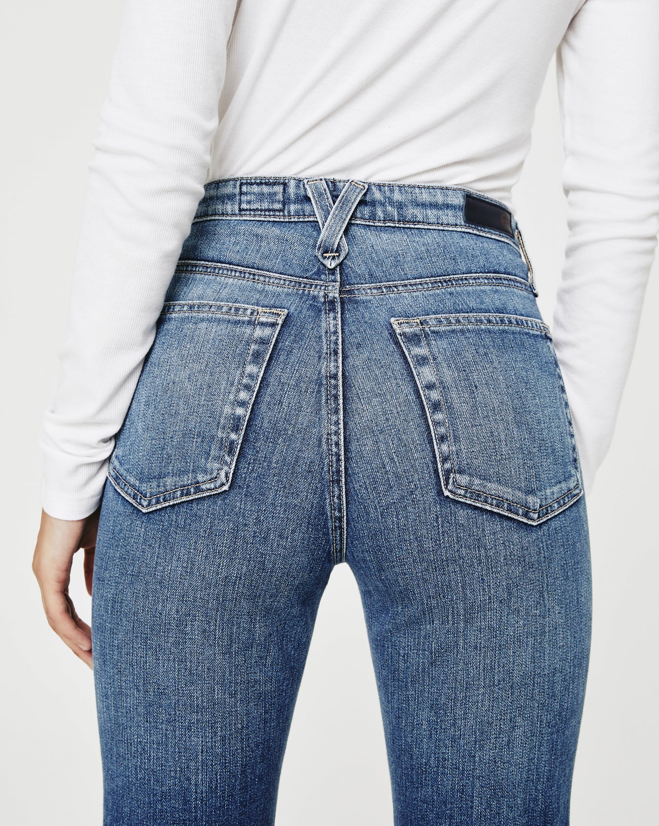 Seamed Isabelle Madrid Ultra High-Rise Straight Crop Women Bottoms Photo 4