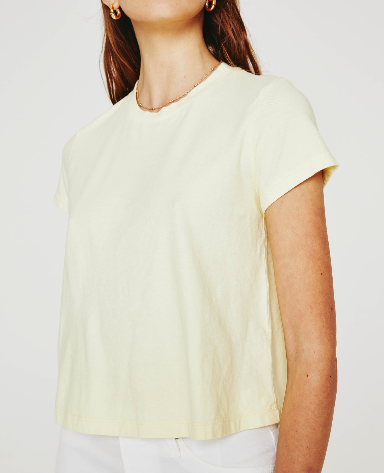 Del Rey Morocco Sand Short Sleeve Crop Tee Women Tops Photo 3