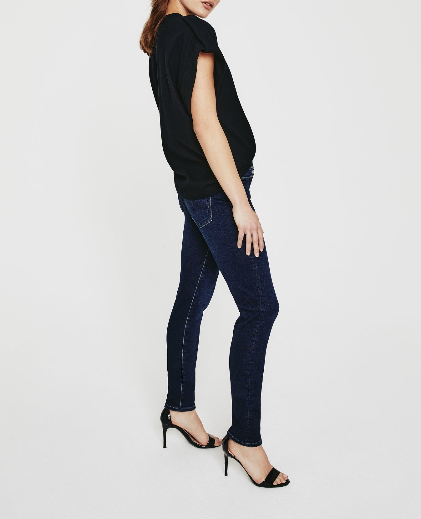 Khloe True Black Military Shoulder Tab Top Women Top Photo 6