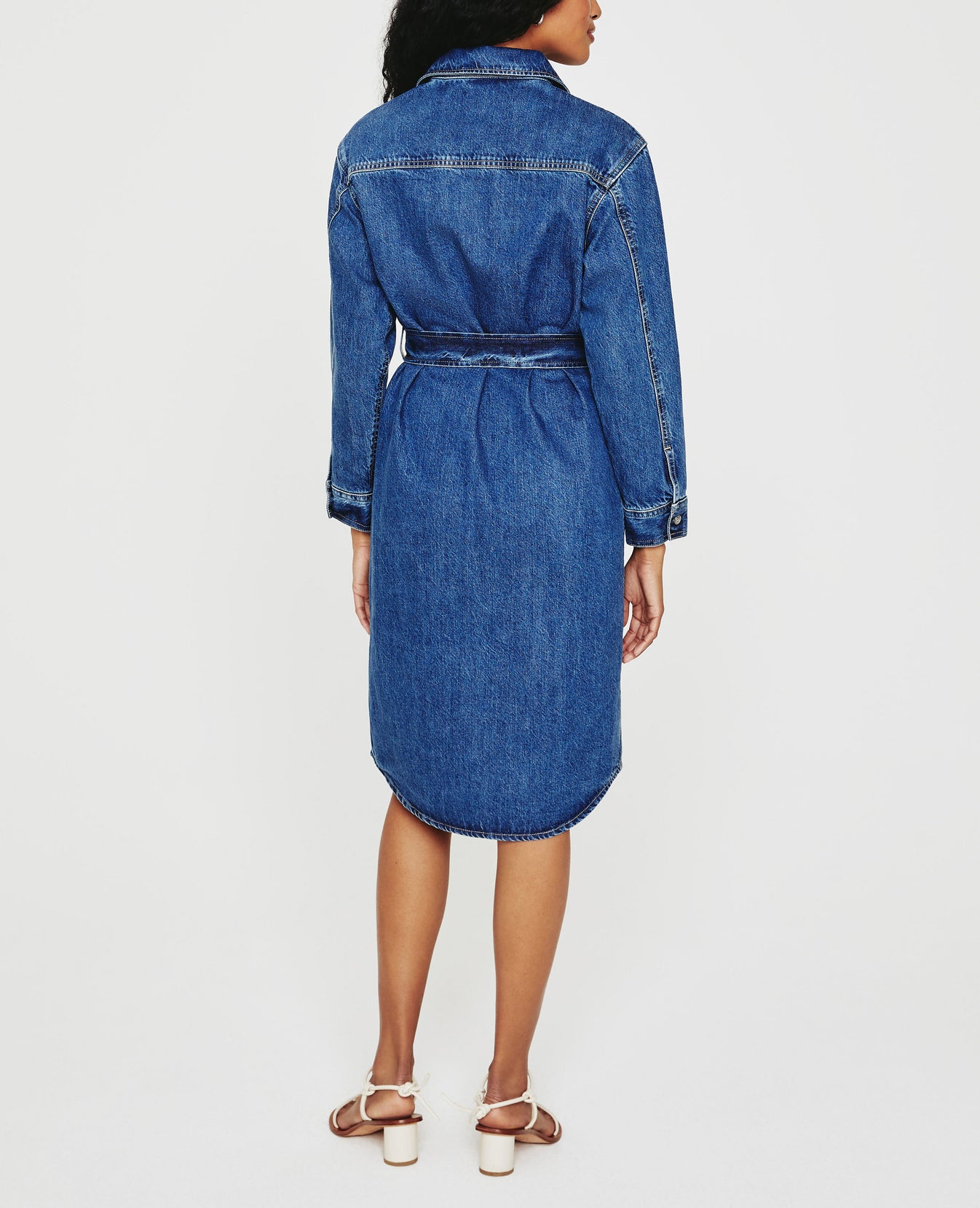 Millie Shirt Dress Diverse Classic Fit Belted Long Sleeve Dress Women Onepiece Photo 7