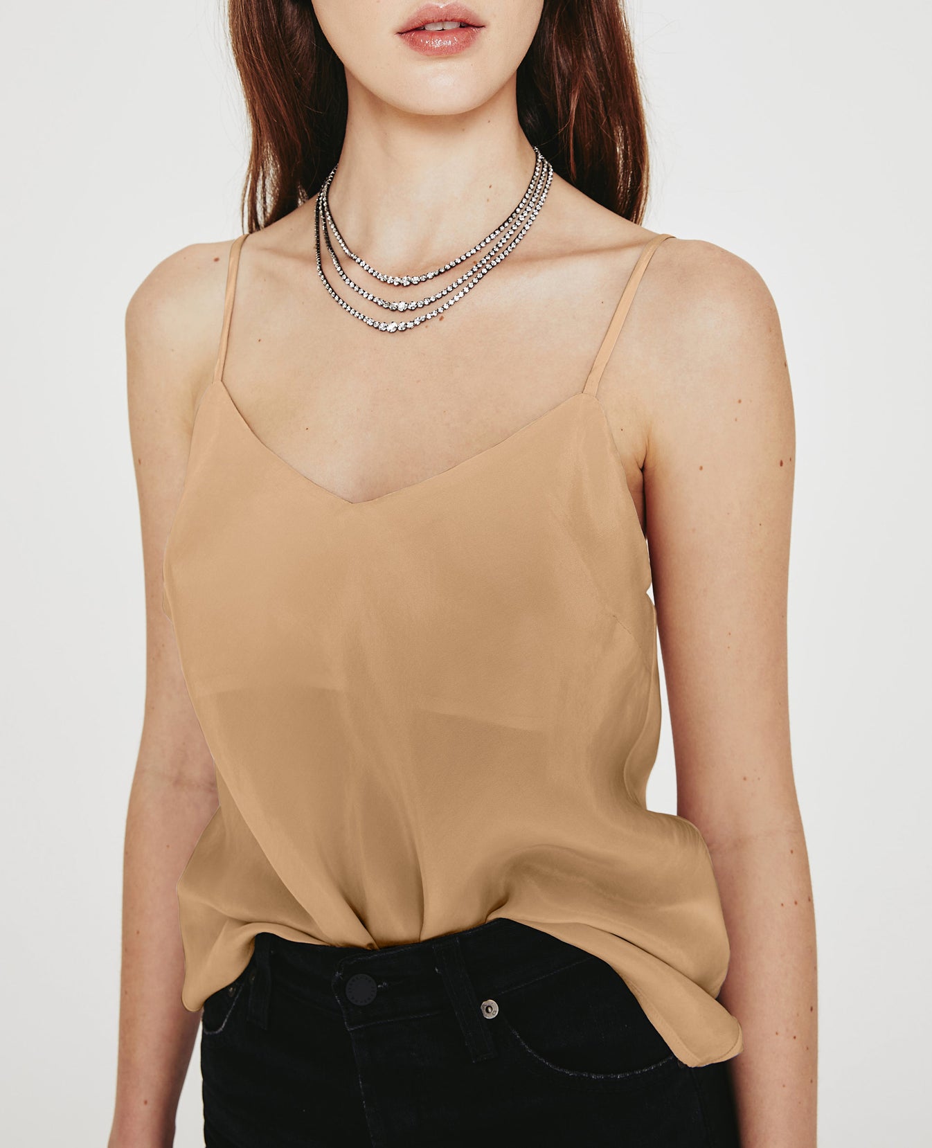 Scarlet Cami Studio Taupe Womens Top Photo 1