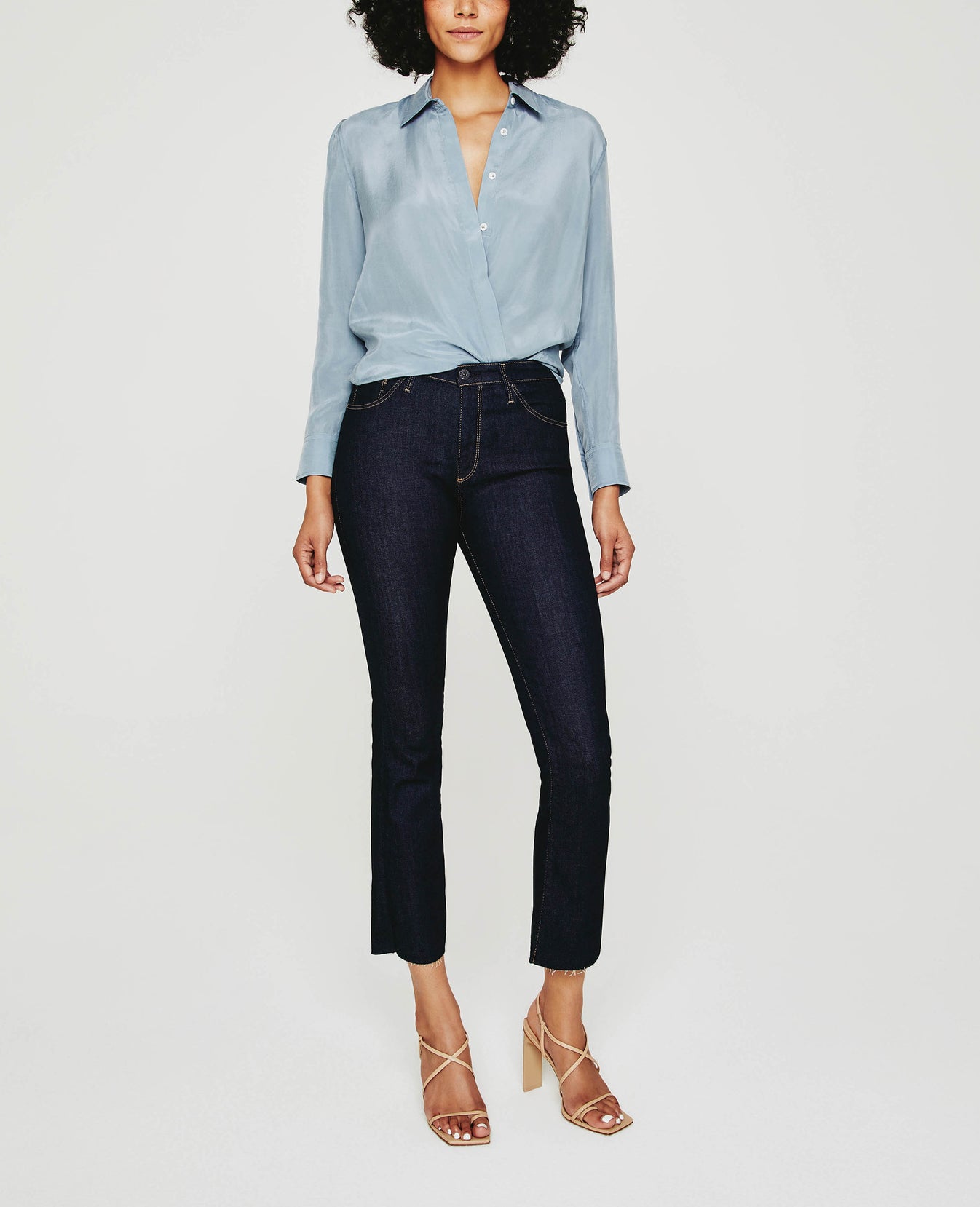 Shiela Skyscraper Classic Button Up Shirt Women Tops Photo 2
