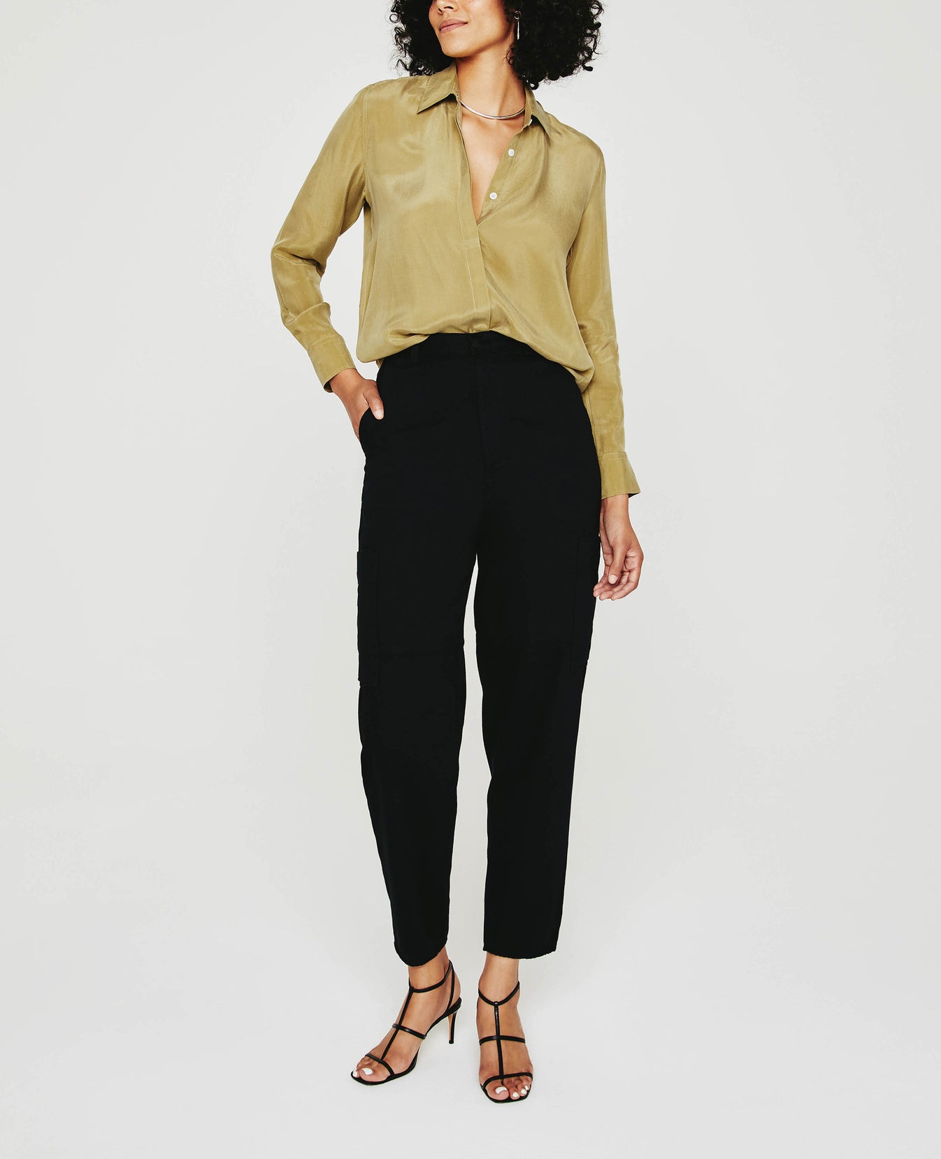 Shiela Urban Moss Classic Button Up Shirt Women Tops Photo 2