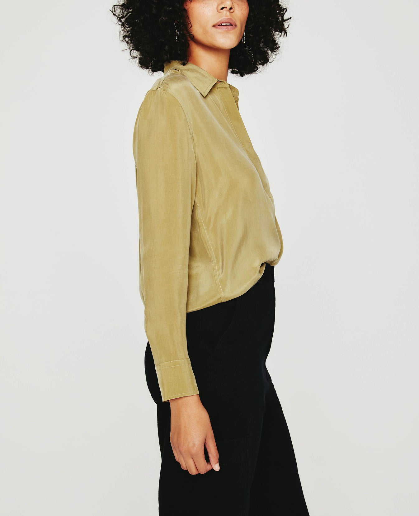 Shiela Urban Moss Classic Button Up Shirt Women Tops Photo 4