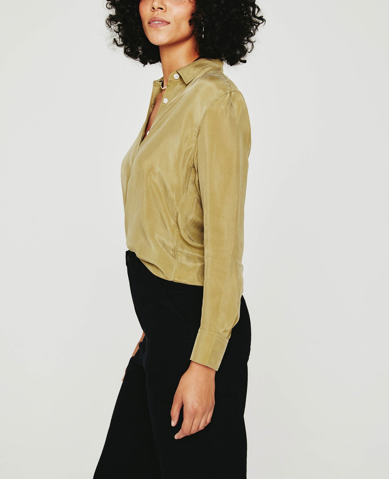 Shiela Urban Moss Classic Button Up Shirt Women Tops Photo 5