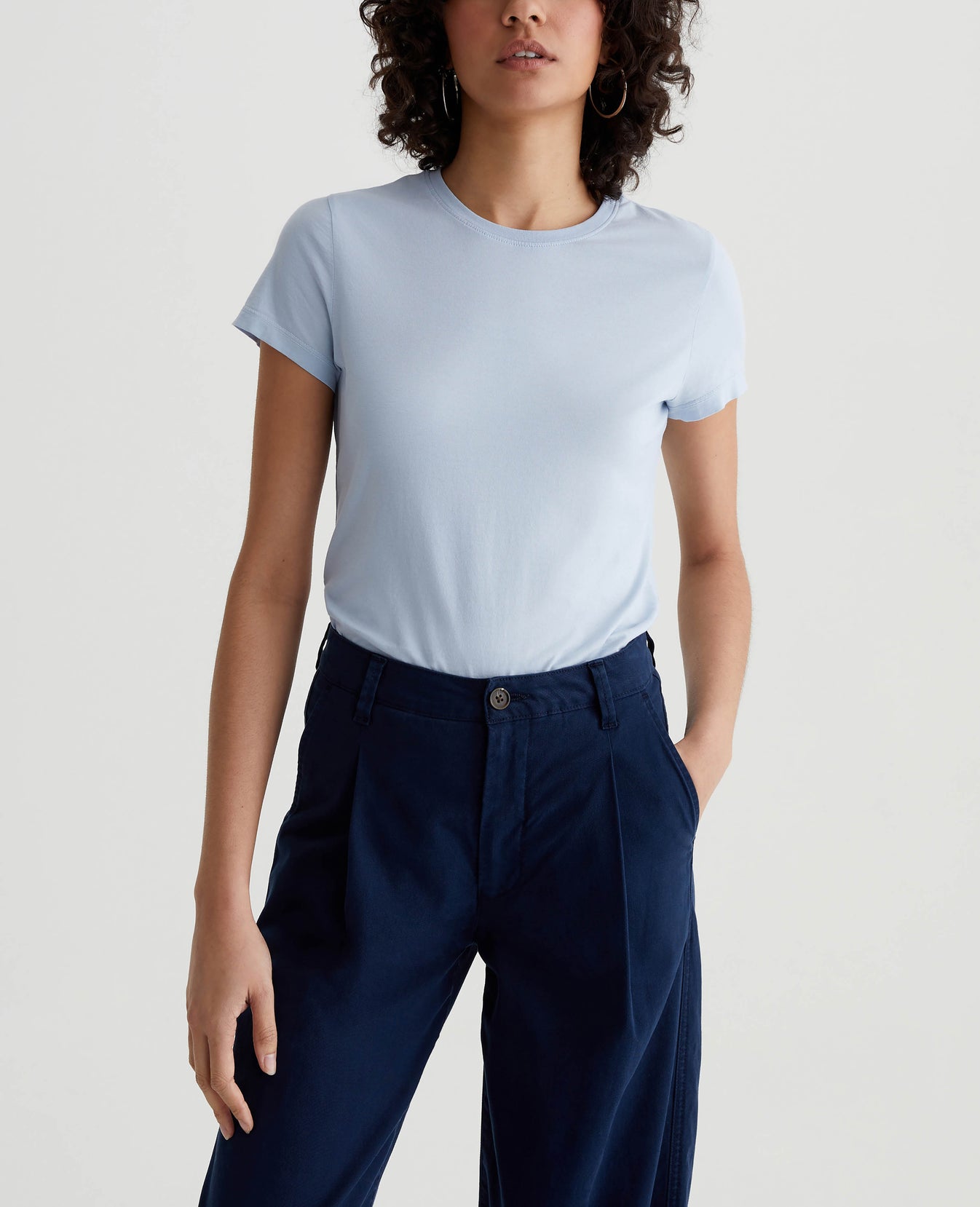 Ena Crew Blue Whisper Womens Top Photo 1