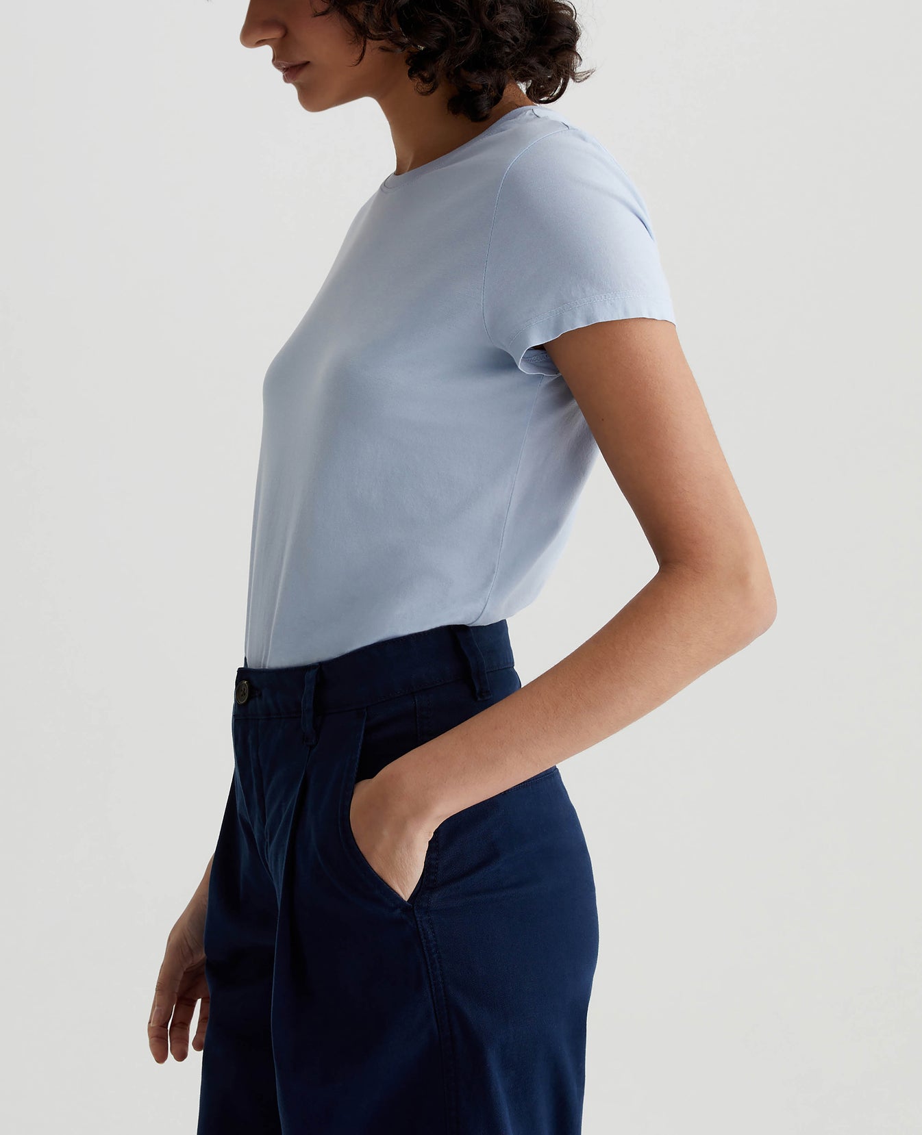 Ena Crew Blue Whisper Womens Top Photo 2