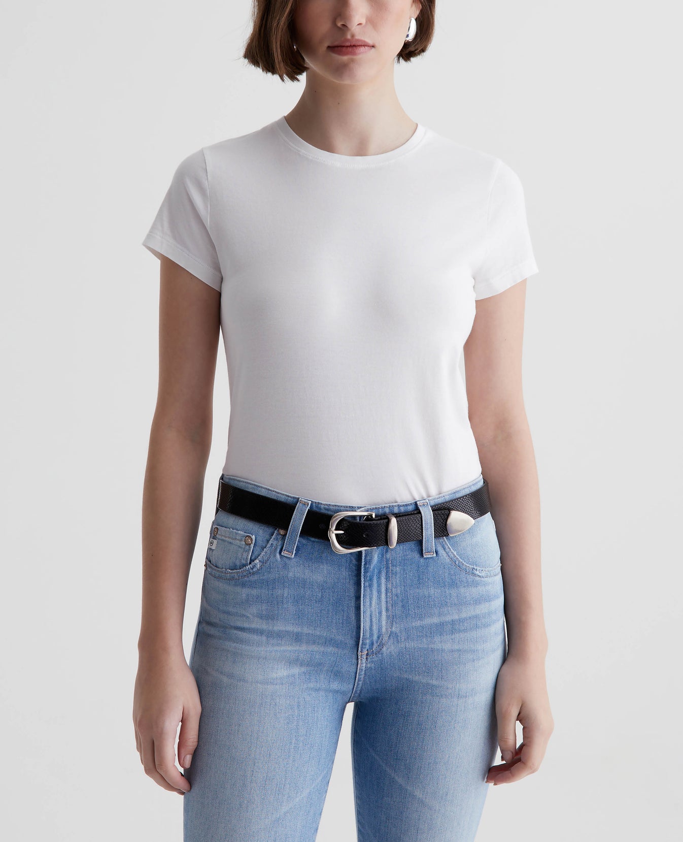 Ena Crew Ex-White Womens Top Photo 1