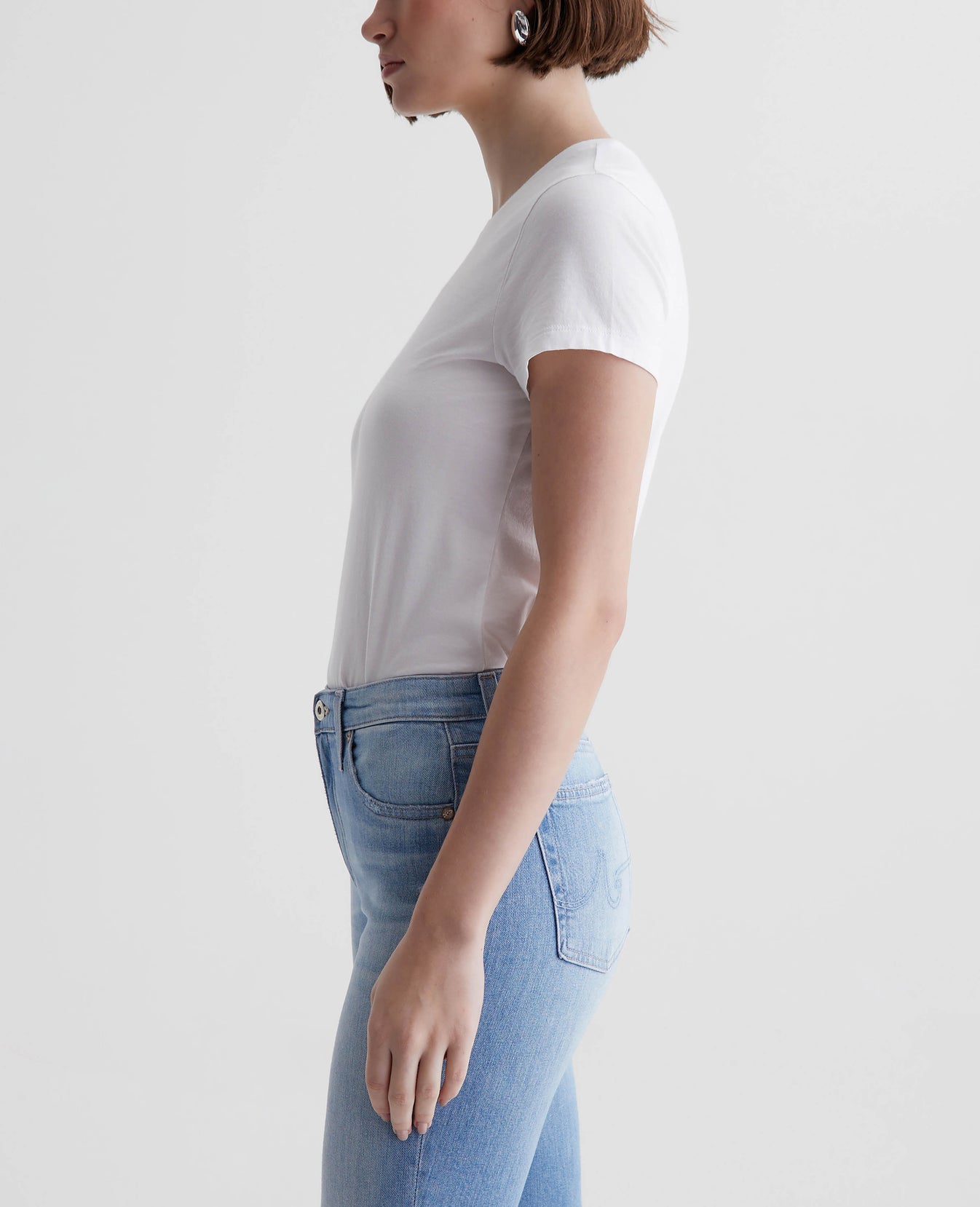 Ena Crew Ex-White Womens Top Photo 5