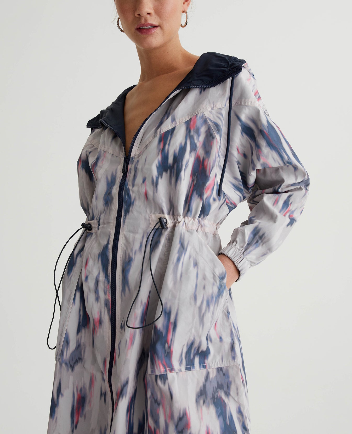 Luna Parka Ikat Waterfall Blue Multi Womens Top Photo 4