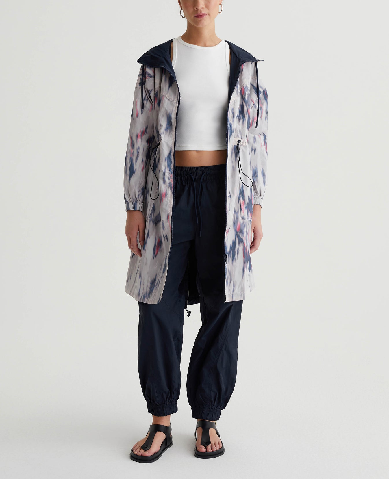 Luna Parka Ikat Waterfall Blue Multi Womens Top Photo 5