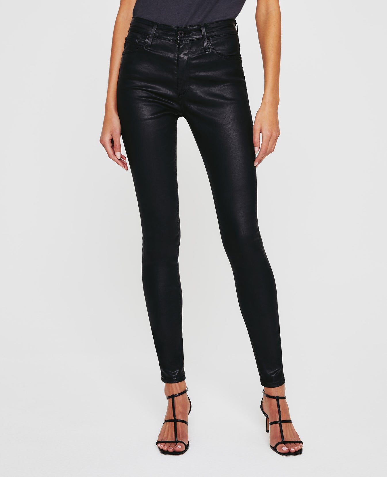 Farrah Skinny Ltt Lt Super Black Womens Bottom Photo 4