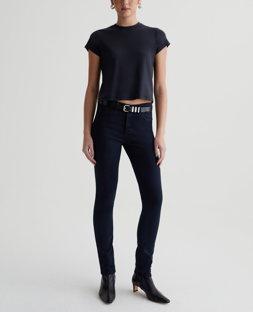 ag prima sateen cigarette jeans Womens Prima Sulfur Deep Navy