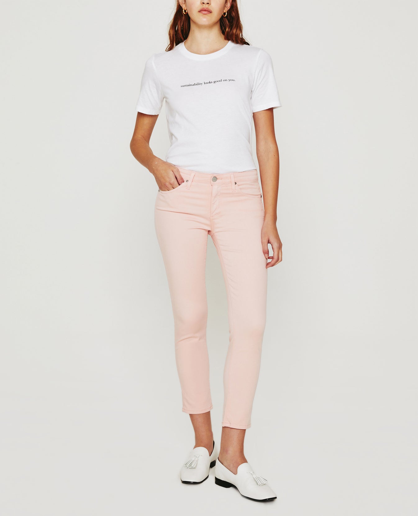 Prima Crop Pearl Mauve Cigarette Crop Women Bottoms Photo 1
