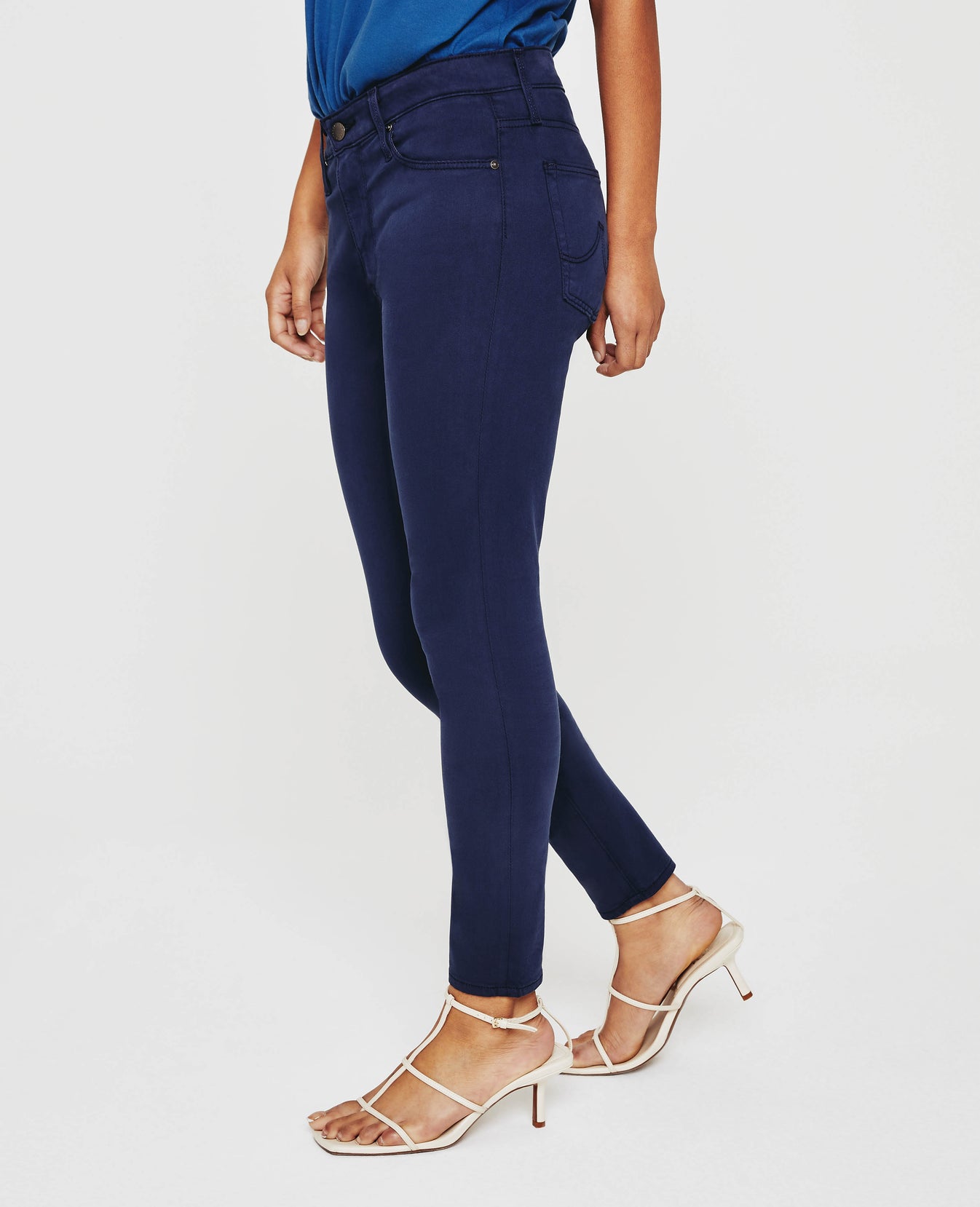 Farrah Skinny Ankle Blue Express High-Rise Skinny Ankle Women Bottoms Photo 3