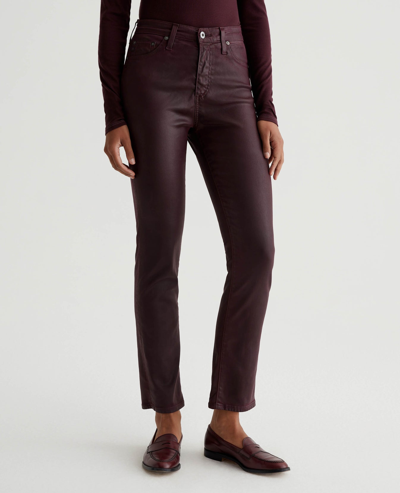 Mari Leatherette Pinot Noir Womens Bottom Photo 2