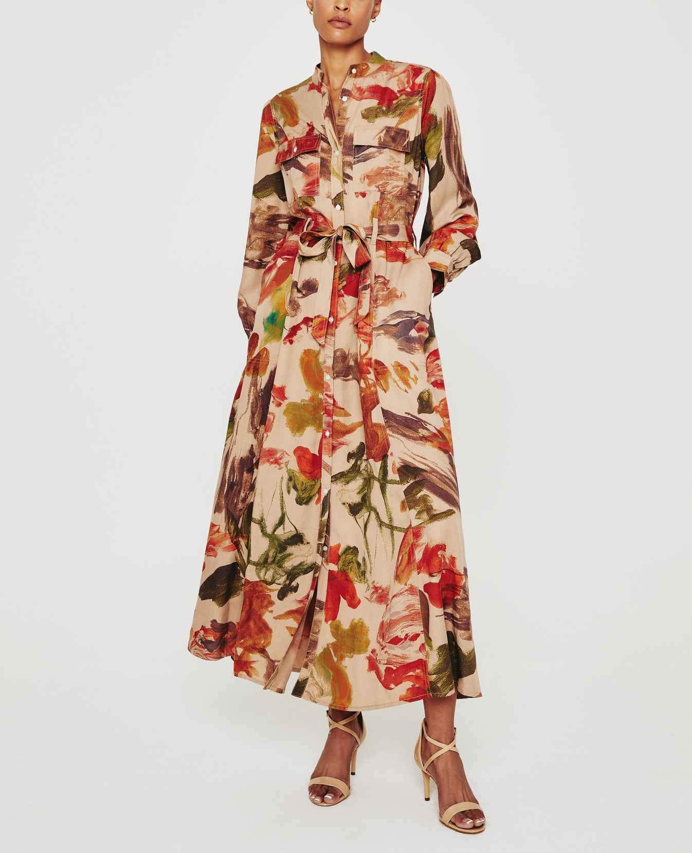 Sable Dress Garden Camo Neutral Multi Womens Dress Photo 5