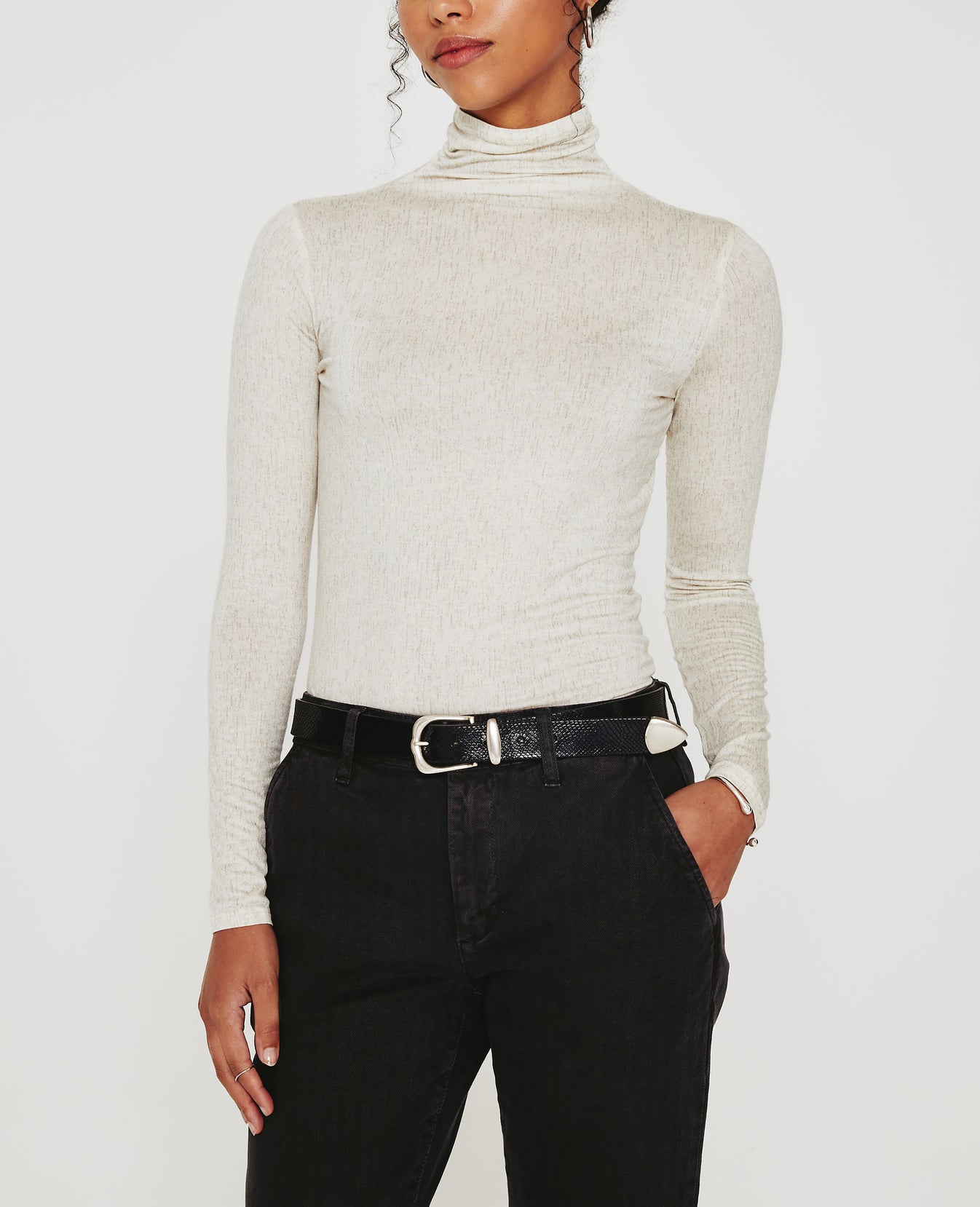 Chels Turtleneck Ikat Wool Netural Multi Womens Top Photo 1