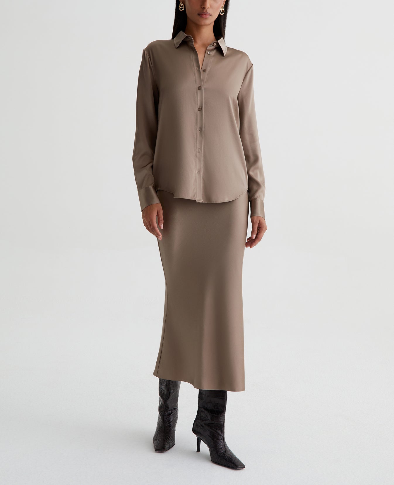 Womens Karina Skirt Brooklyn Taupe Womens Bottom Photo 1