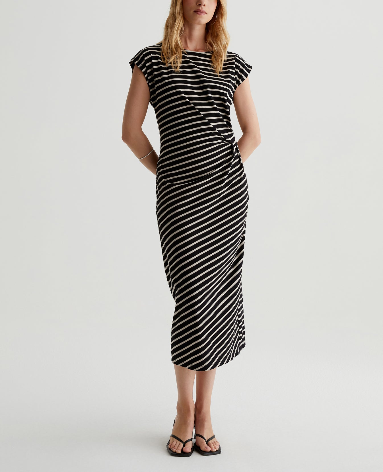 Aja Dress Coastal Stripe True Black/Flax Womens Top Photo 1