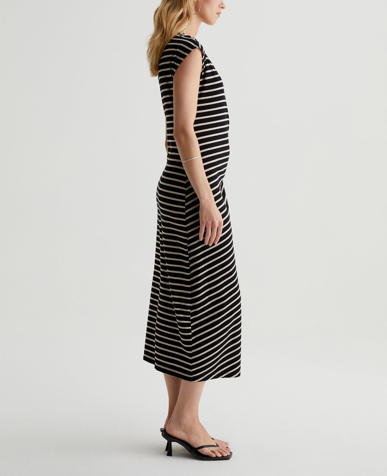 Aja Dress Coastal Stripe True Black/Flax Womens Top Photo 4