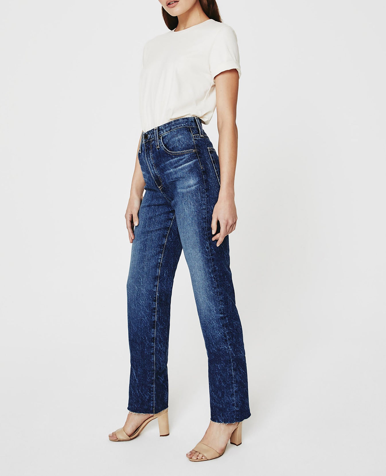 Gray Boy Tee White Cream Slim Crew Neck Women Tops Photo 6