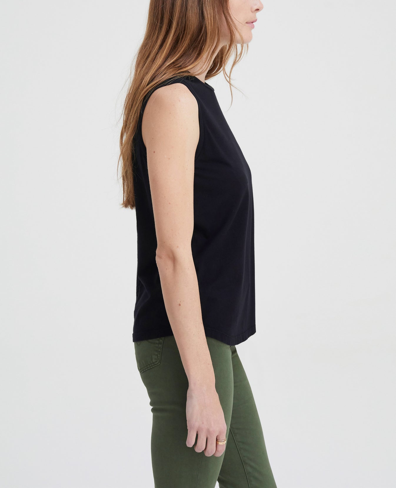 Ryker Muscle Tank True Black Boxy Muscle Tank Women Tops Photo 2