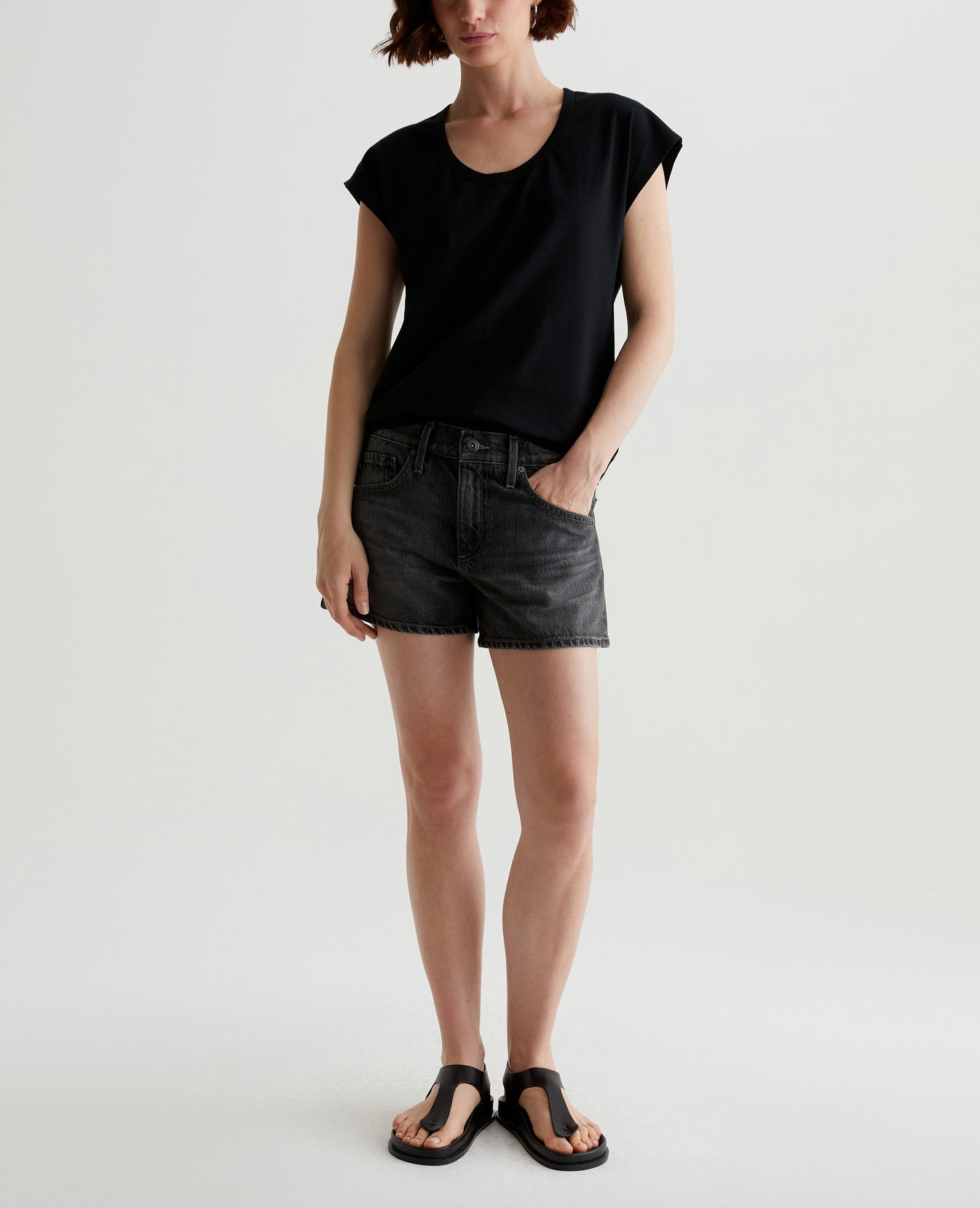 Vintage Willa Scoop True Black Womens Top Photo 4