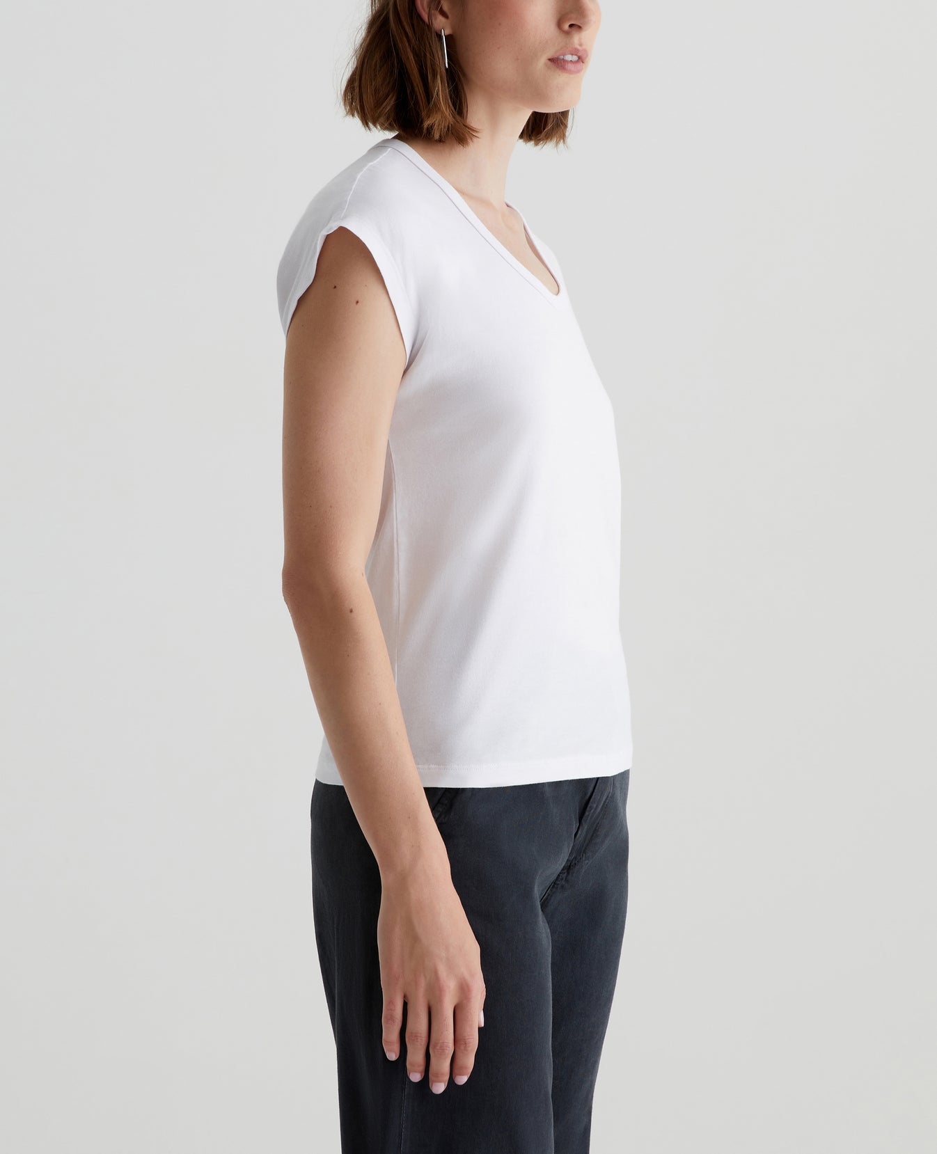 Vintage Willa Scoop True White Womens Top Photo 3