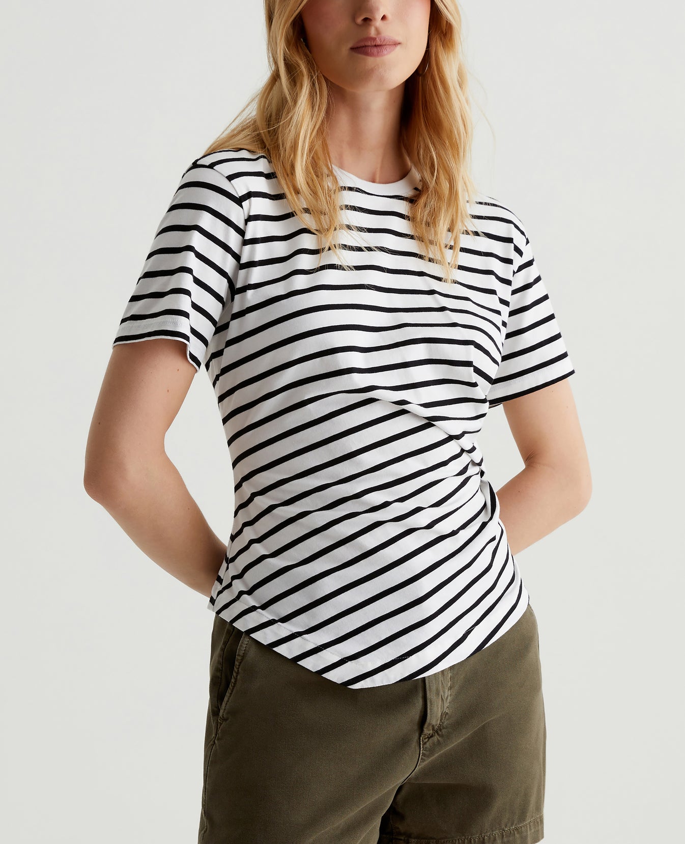 Rini Top Coastal Stripe Ex-White/True Black Womens Top Photo 2