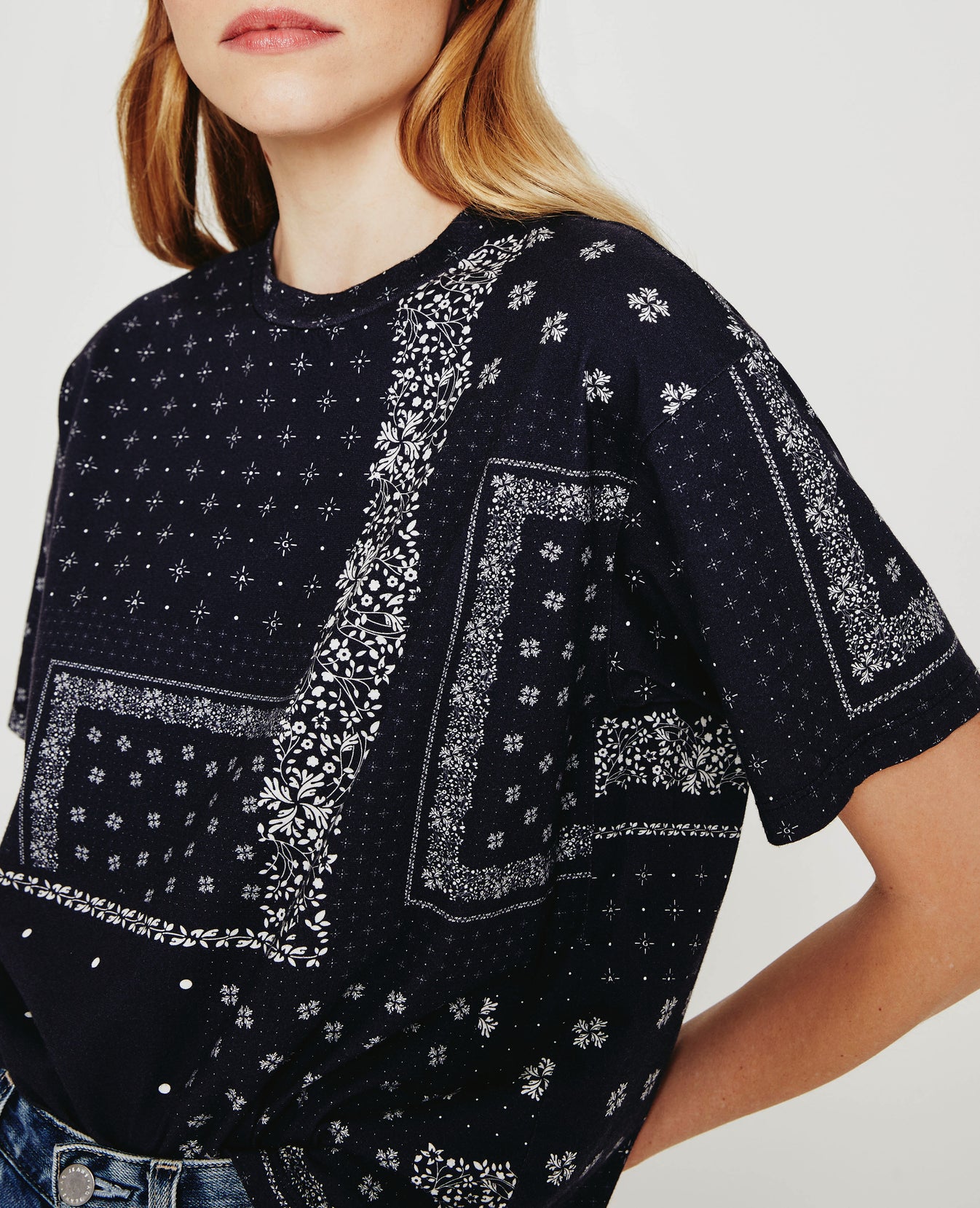 Karter Ex-Boyfriend Ag Bandana Deep Navy Womens Top Photo 2