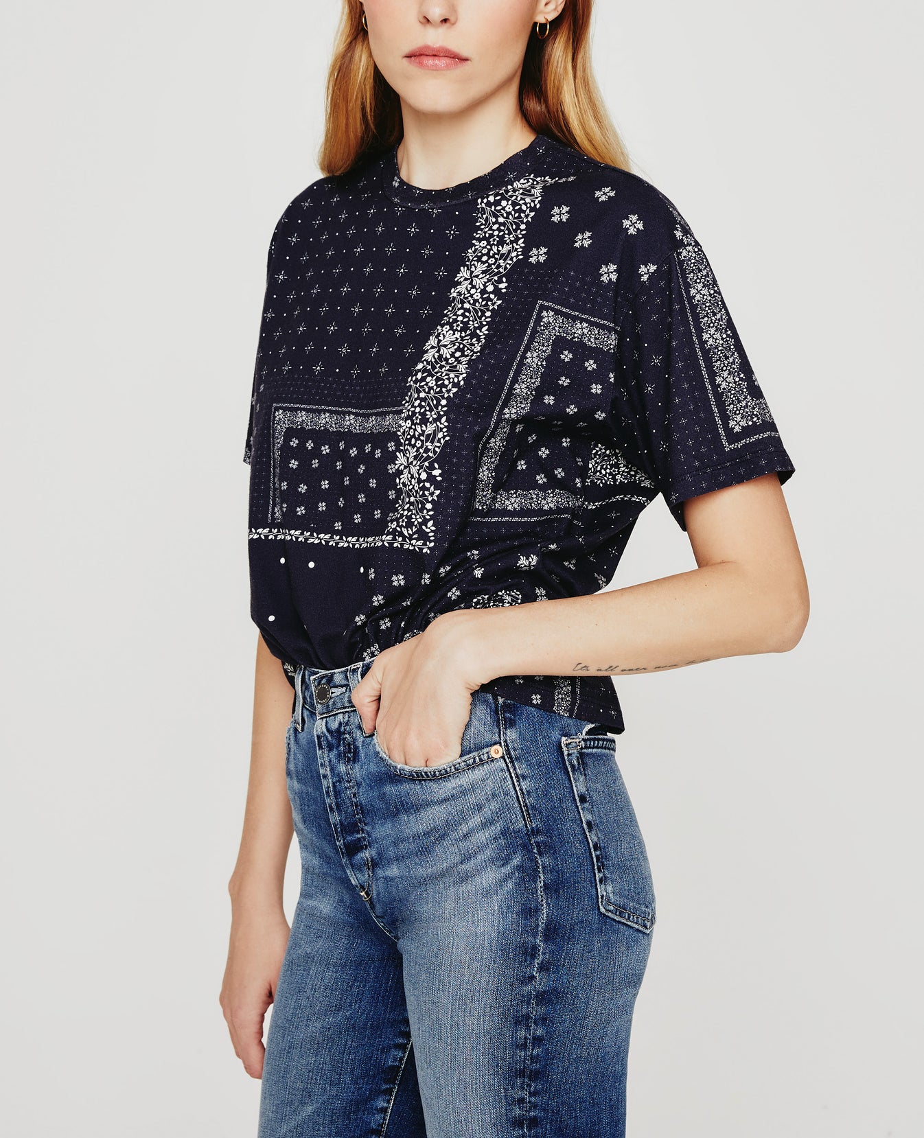 Karter Ex-Boyfriend Ag Bandana Deep Navy Womens Top Photo 4