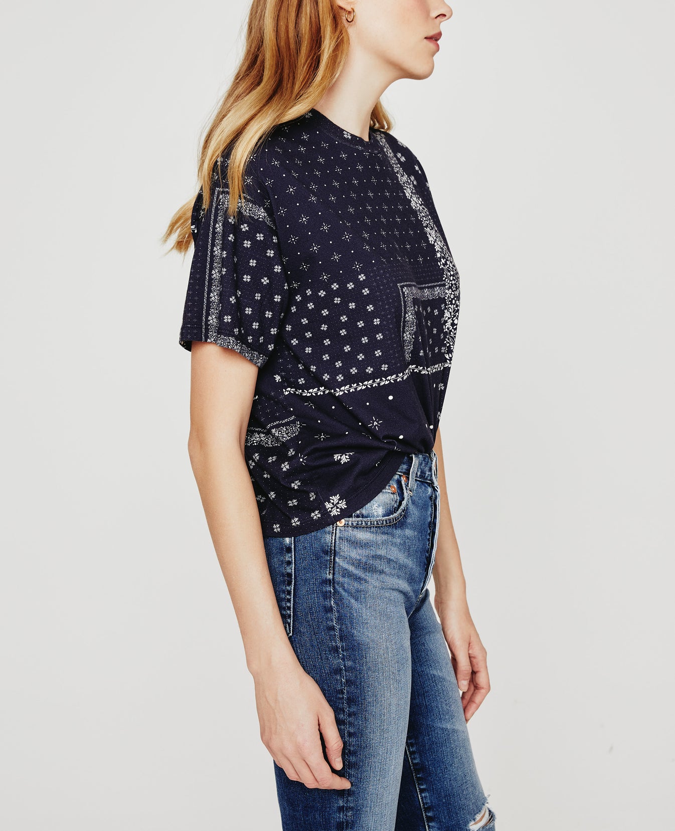 Karter Ex-Boyfriend Ag Bandana Deep Navy Womens Top Photo 5