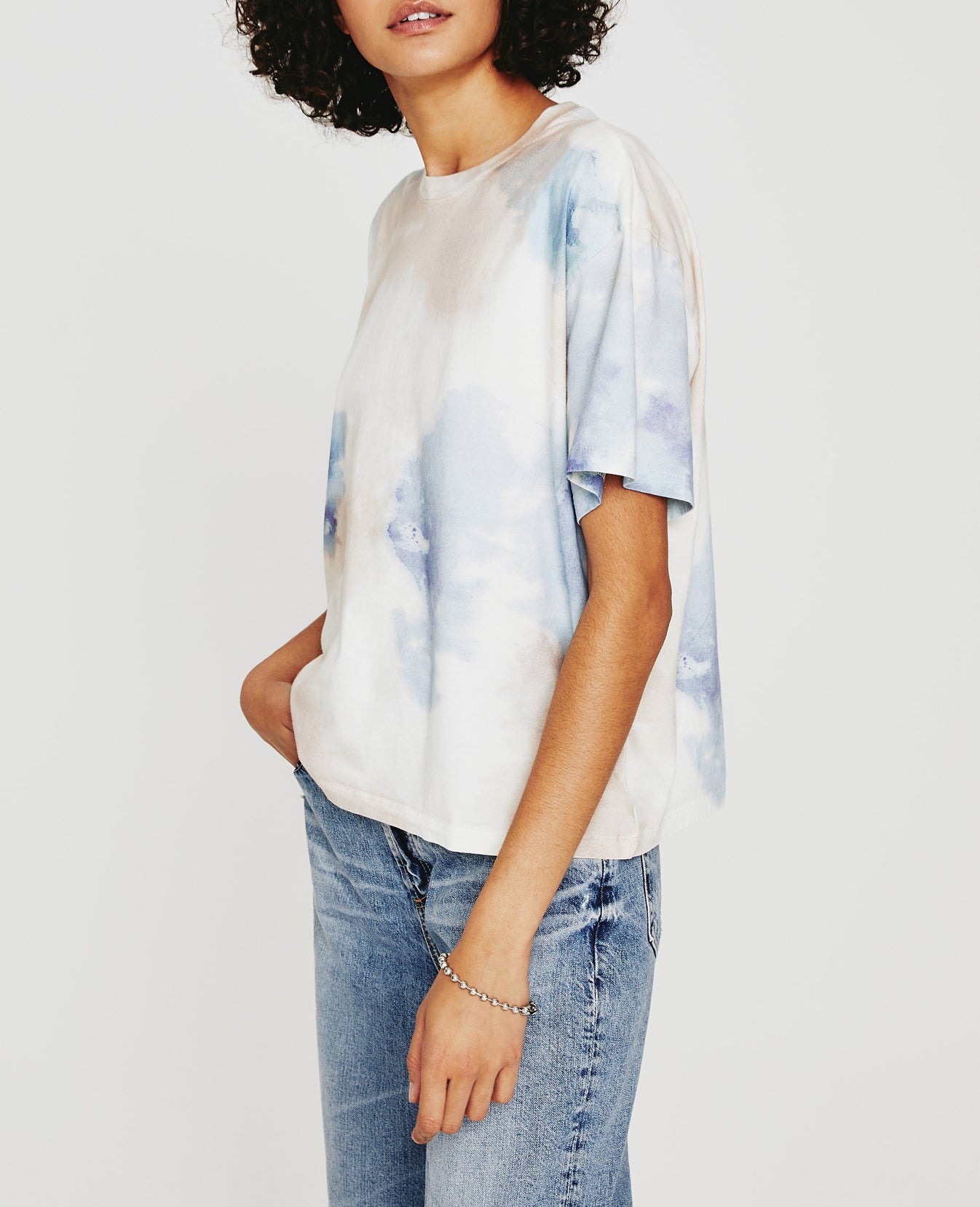 Karter Ex-Boyfriend Cosmic Wave Blue Peach Womens Top Photo 2