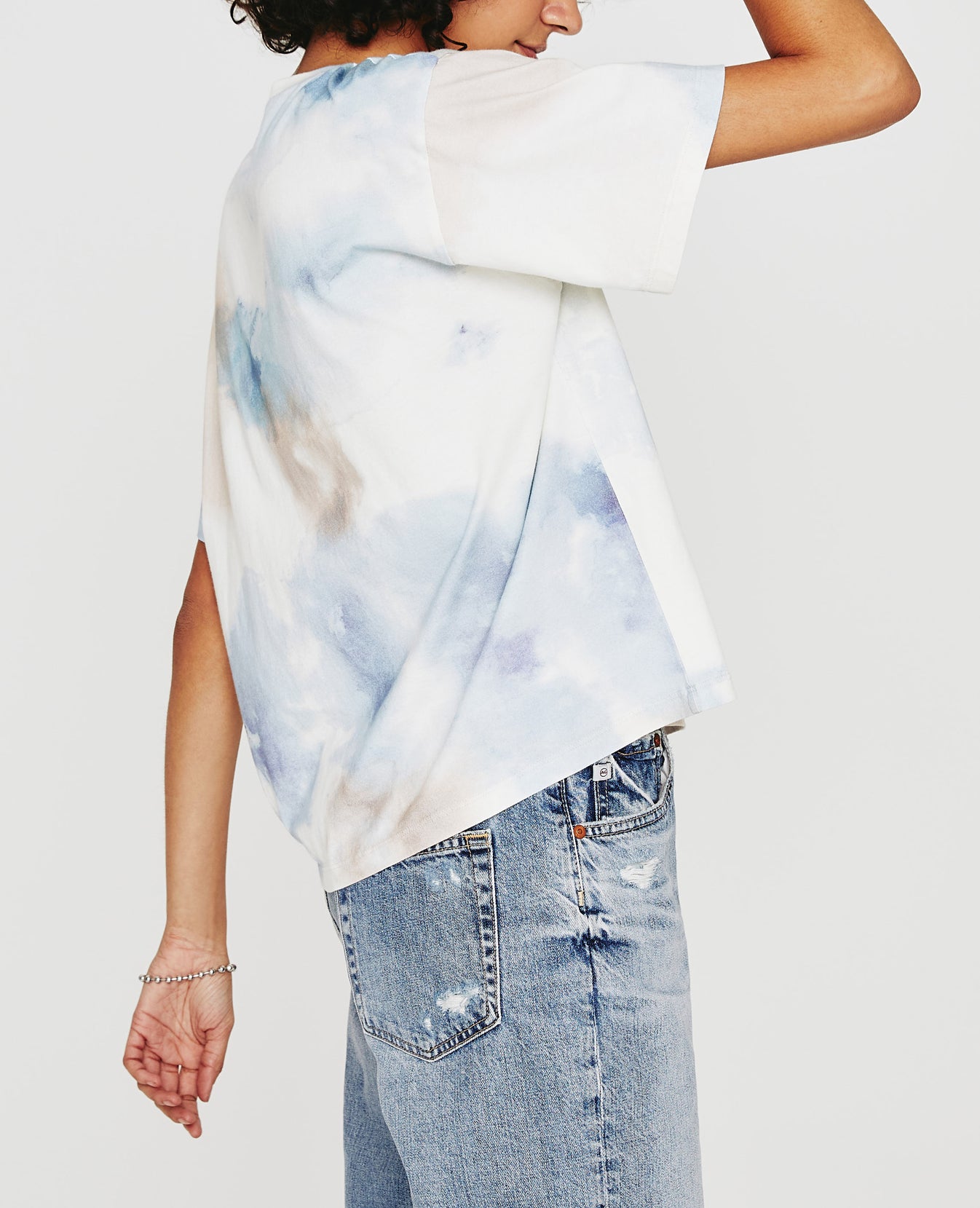 Karter Ex-Boyfriend Cosmic Wave Blue Peach Womens Top Photo 4