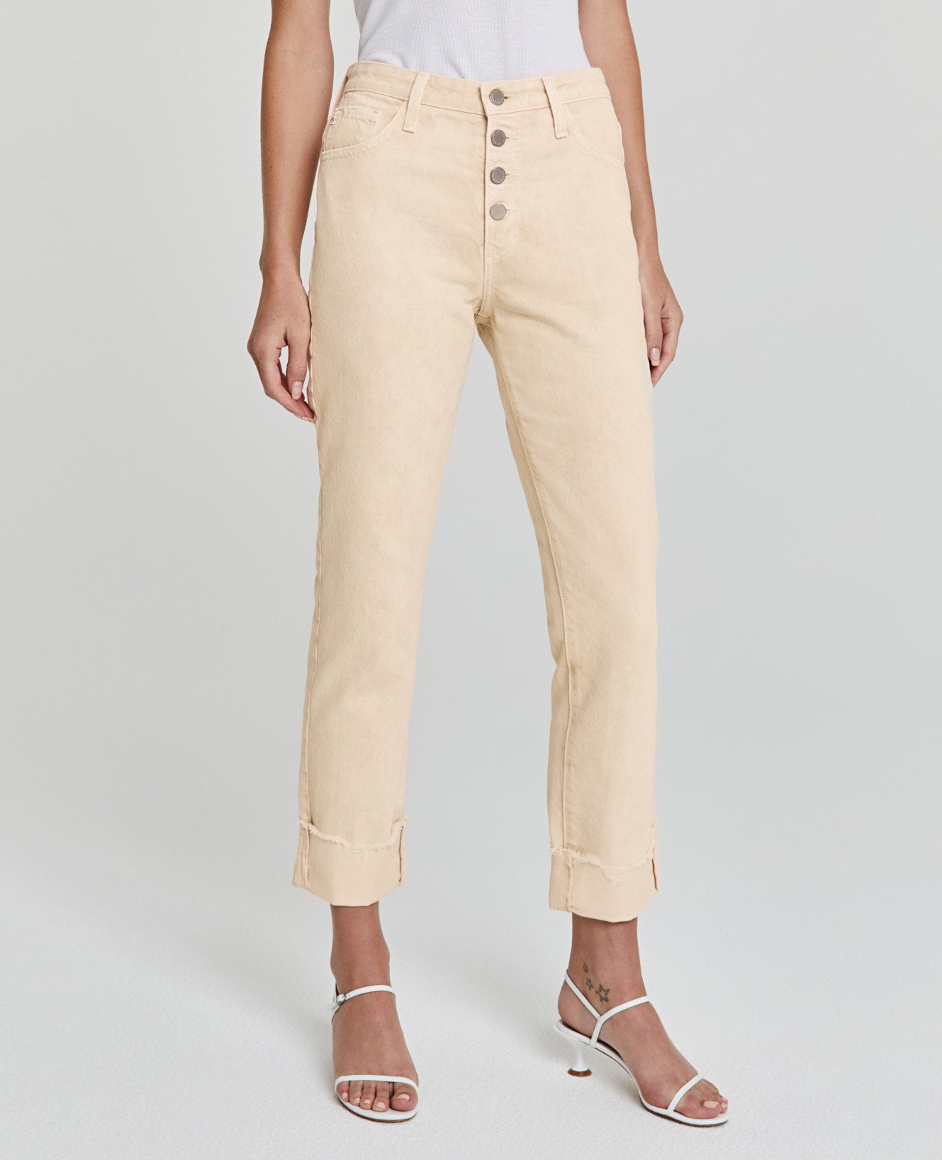 Isabelle Button-Up Moonwash Mongoose Ultra High-Rise Straight Crop Women Bottoms Photo 7
