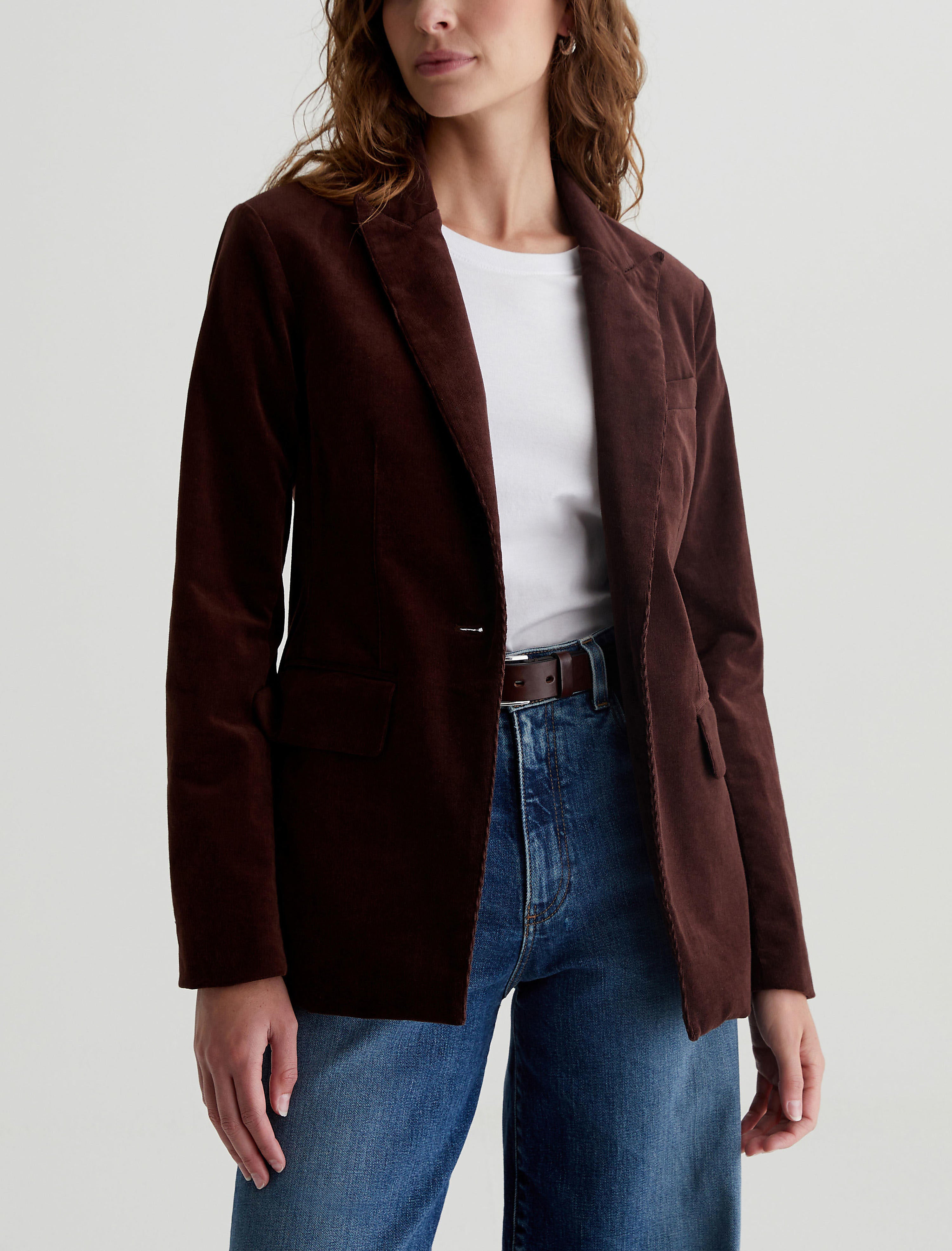 Rue Blazer Alpine Bark Fitted Blazer Women Top Photo 1