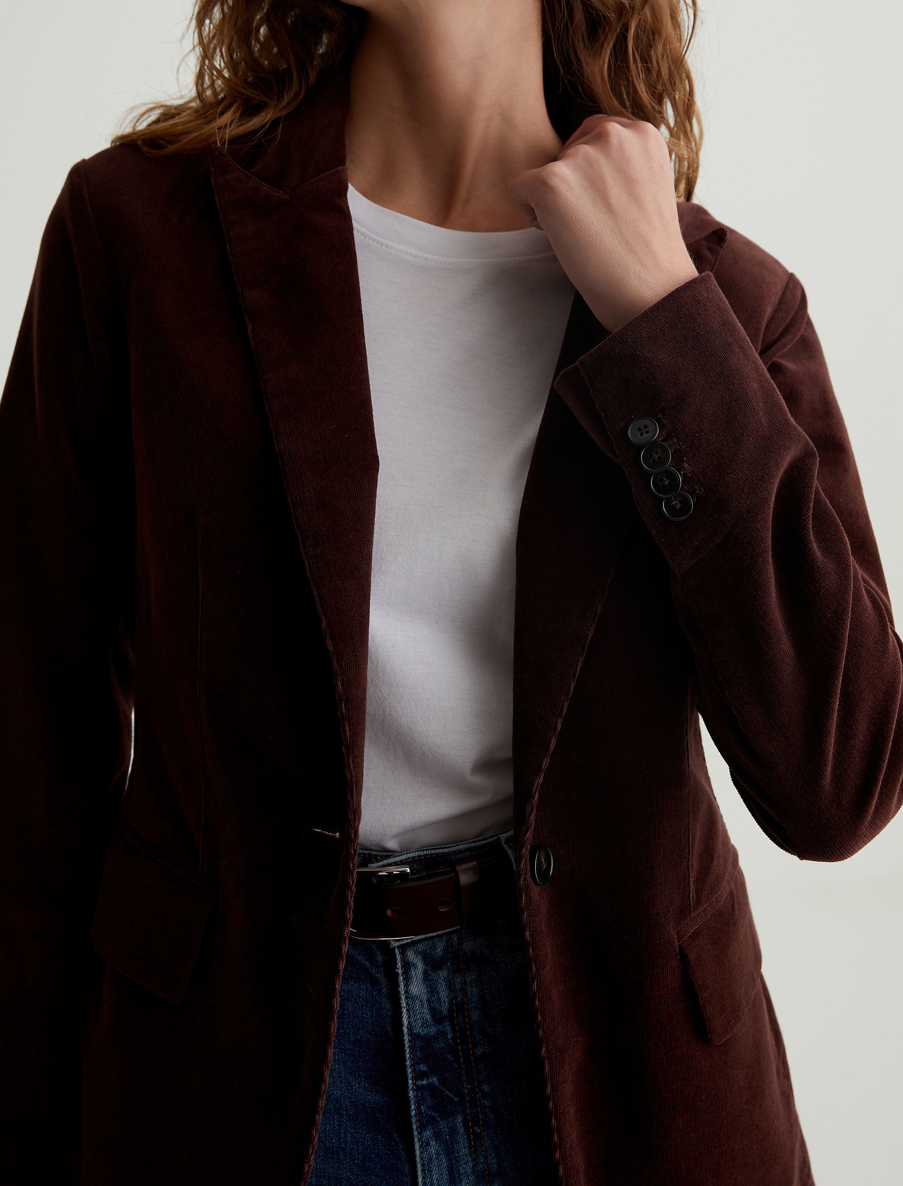 Rue Blazer Alpine Bark Fitted Blazer Women Top Photo 2