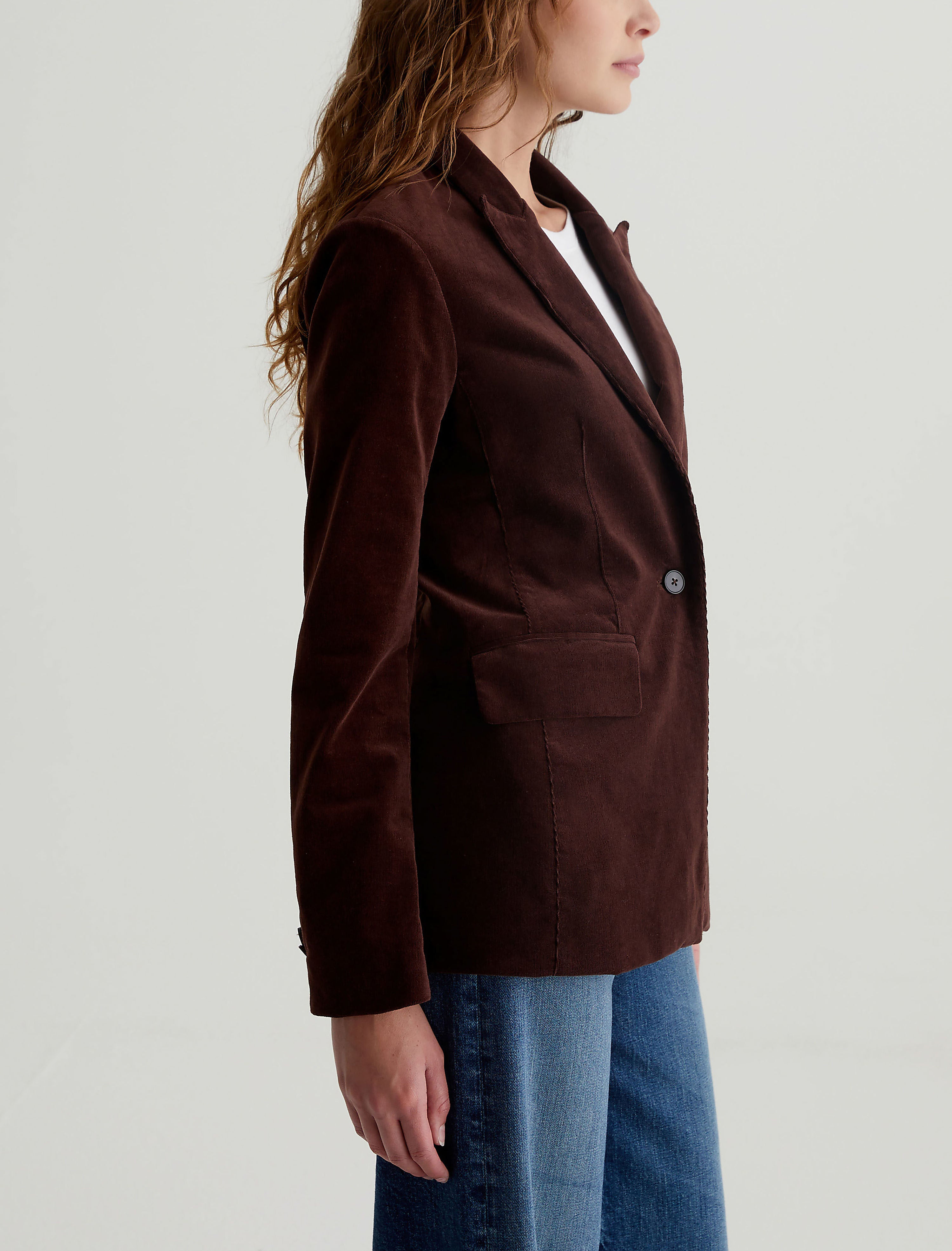 Rue Blazer Alpine Bark Fitted Blazer Women Top Photo 3