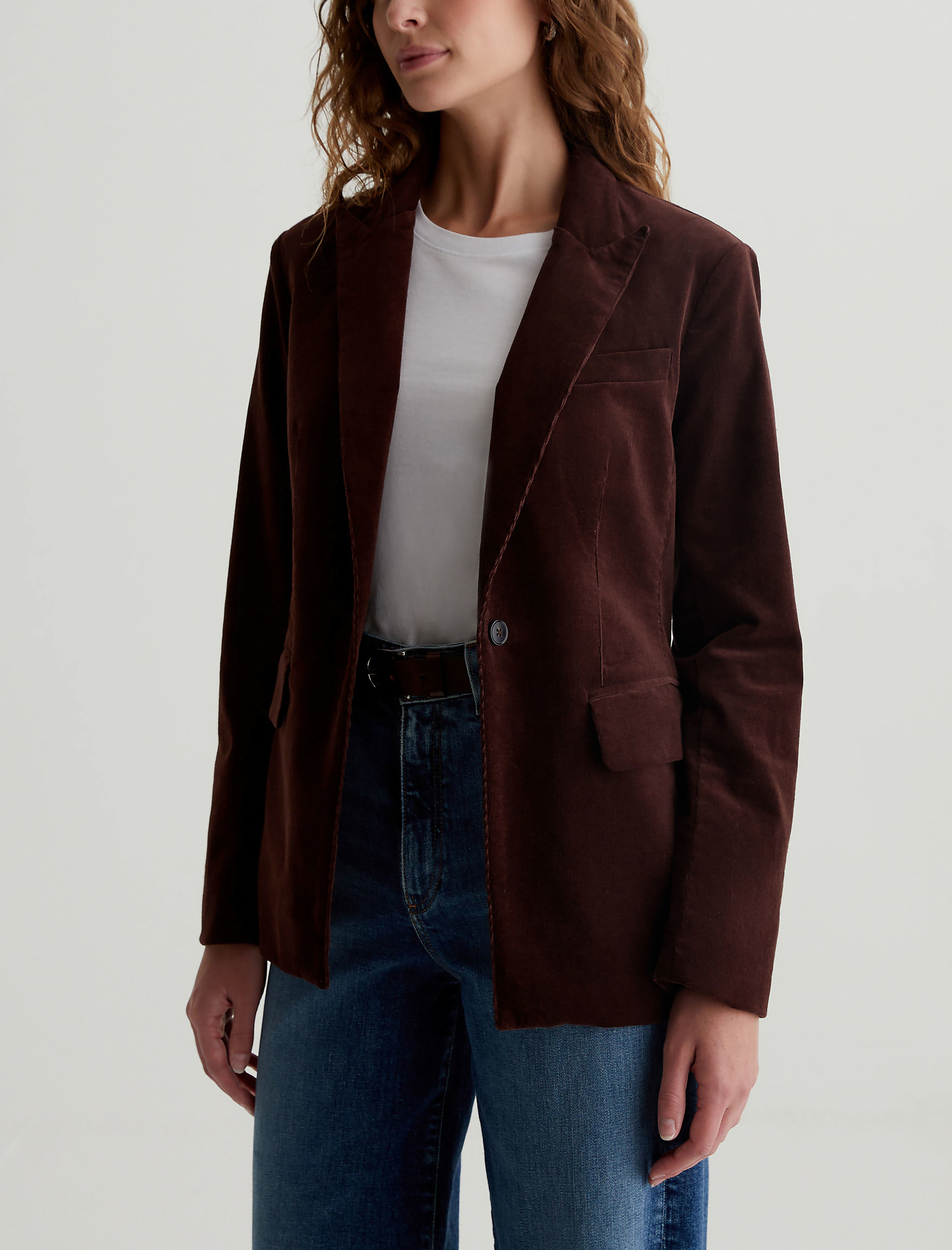 Rue Blazer Alpine Bark Fitted Blazer Women Top Photo 6