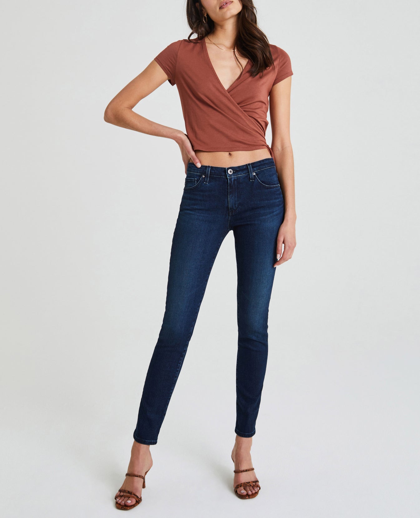 Kyaryo Top Worn Copper Wrap Top Women Tops Photo 3