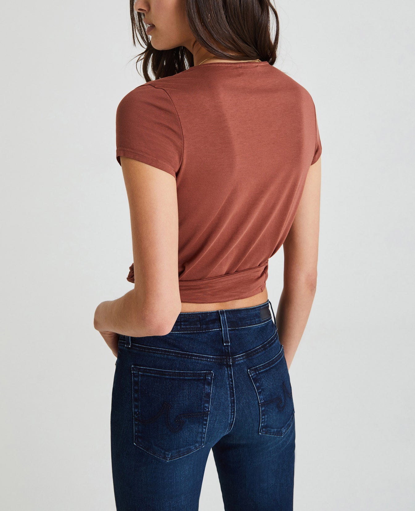 Kyaryo Top Worn Copper Wrap Top Women Tops Photo 6